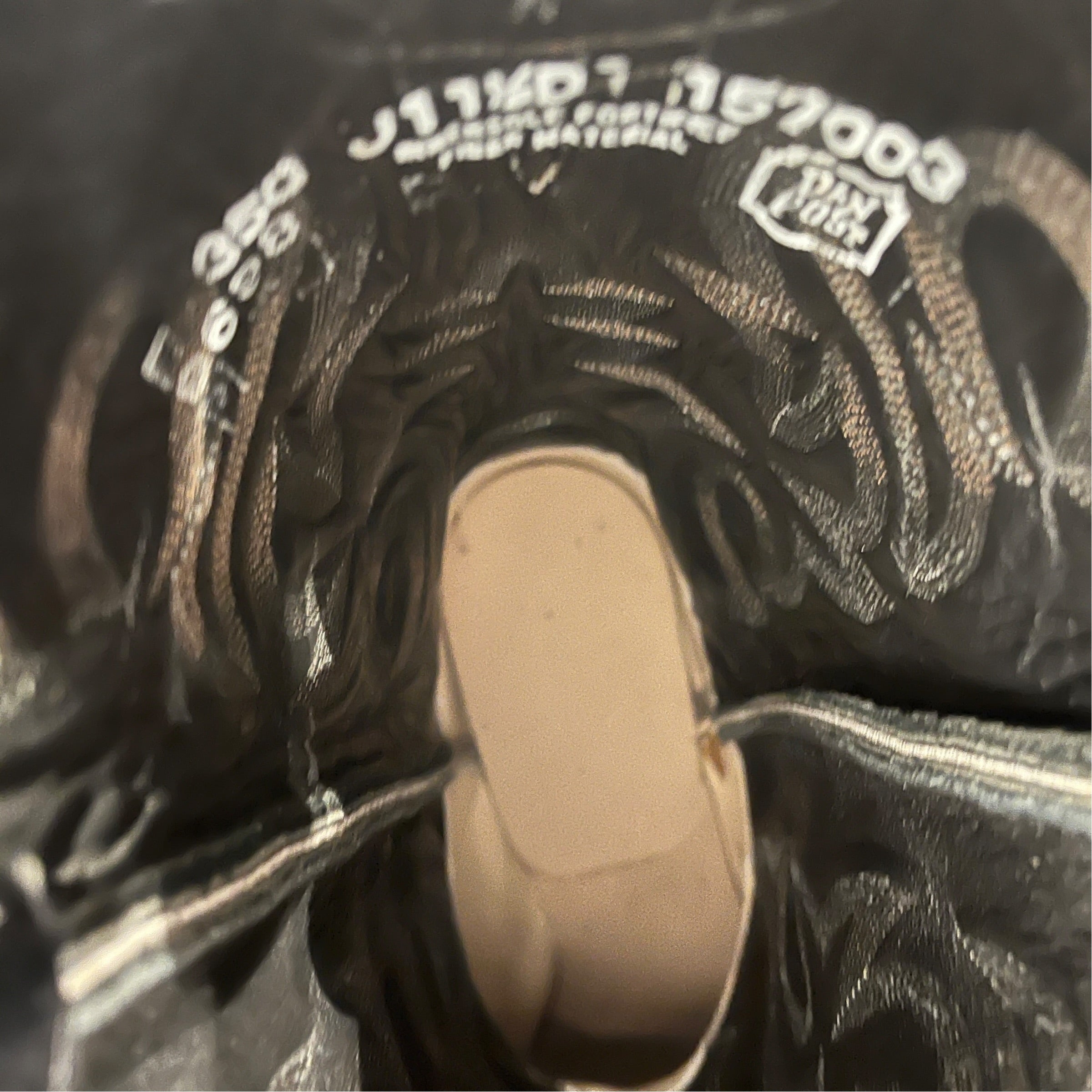 DAN POST BOOTS/Vintage/Cowboy Boots/US 11.5/Graphic/Leather/BLK/Gray on Black Teju Lizard Boot view 3