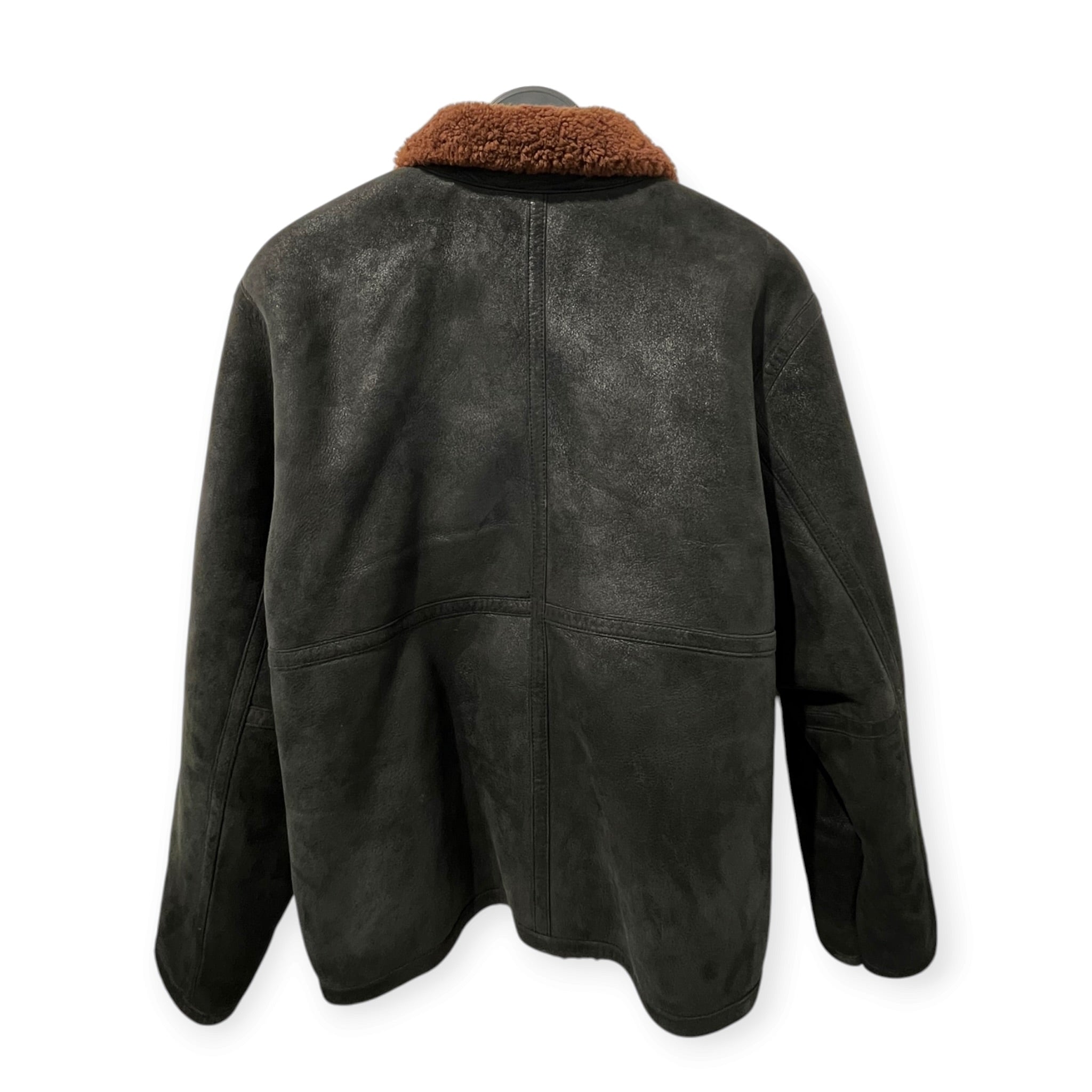 STUSSY/Leather Jkt/M/Leather/BLK/BROWN SHEARLING ZIP UP view 3