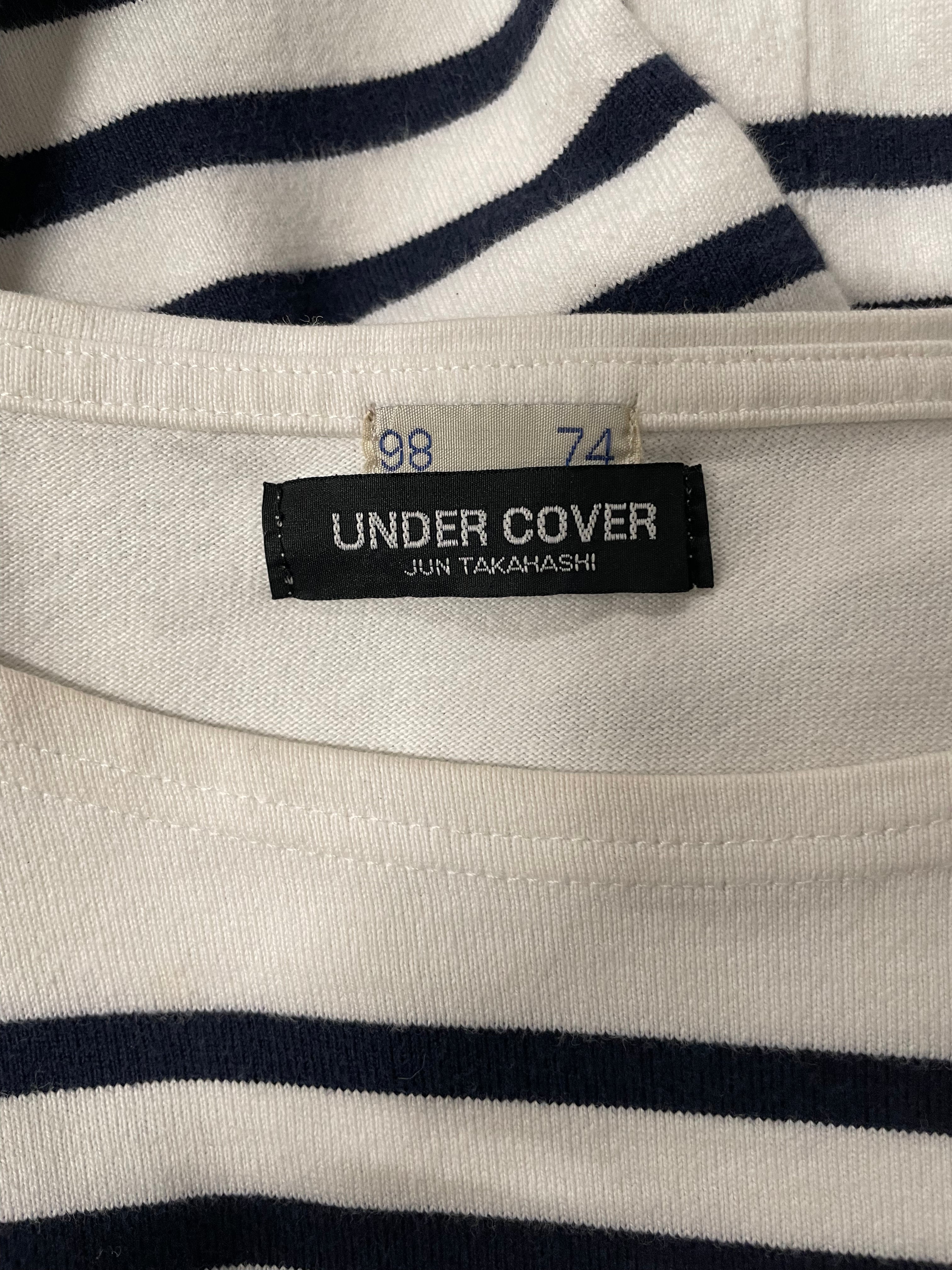 UNDERCOVER/LS T-Shirt/M/Cotton/WHT/Stripe/L9833/MAD view 3