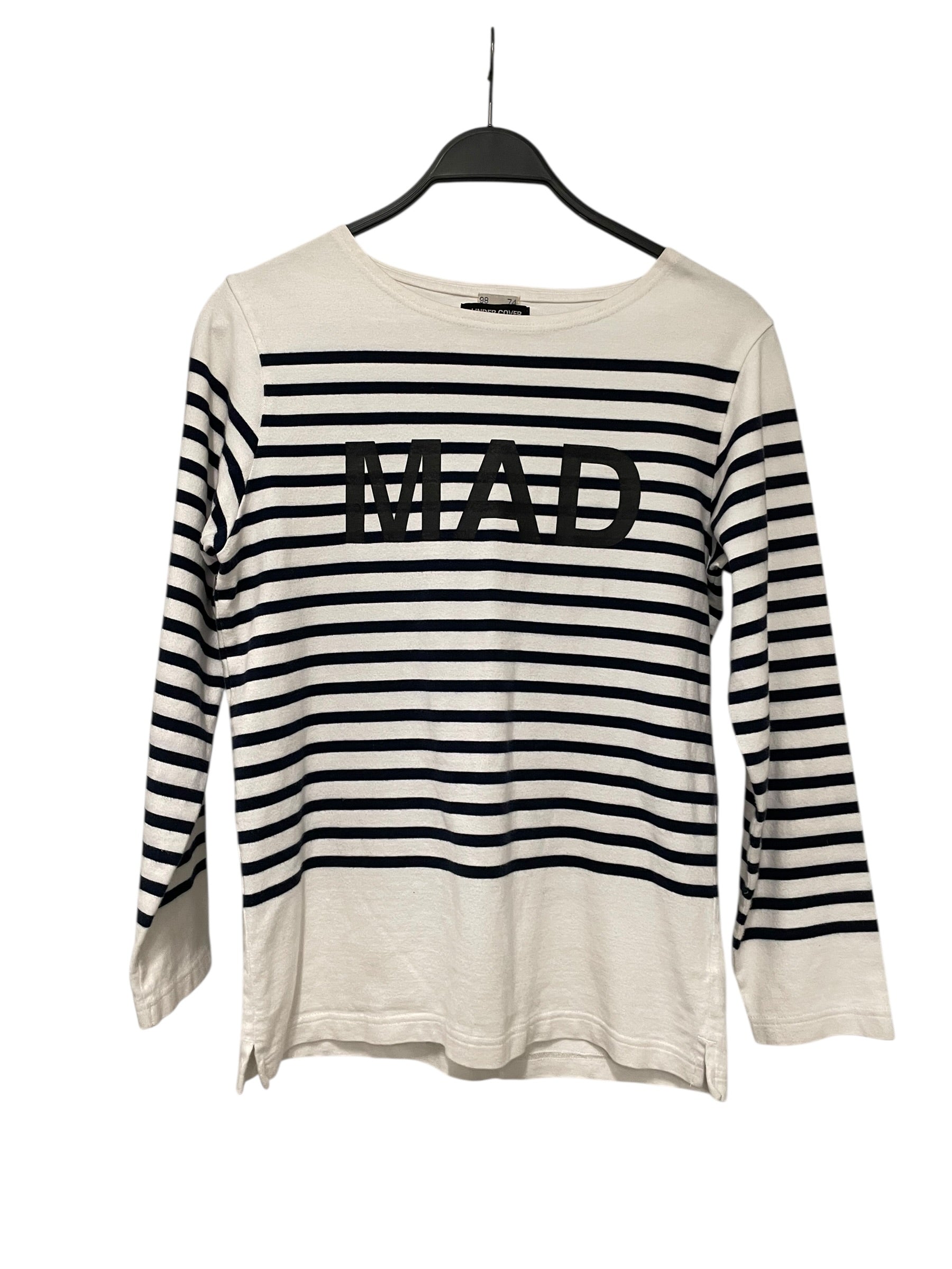 UNDERCOVER/LS T-Shirt/M/Cotton/WHT/Stripe/L9833/MAD view 1