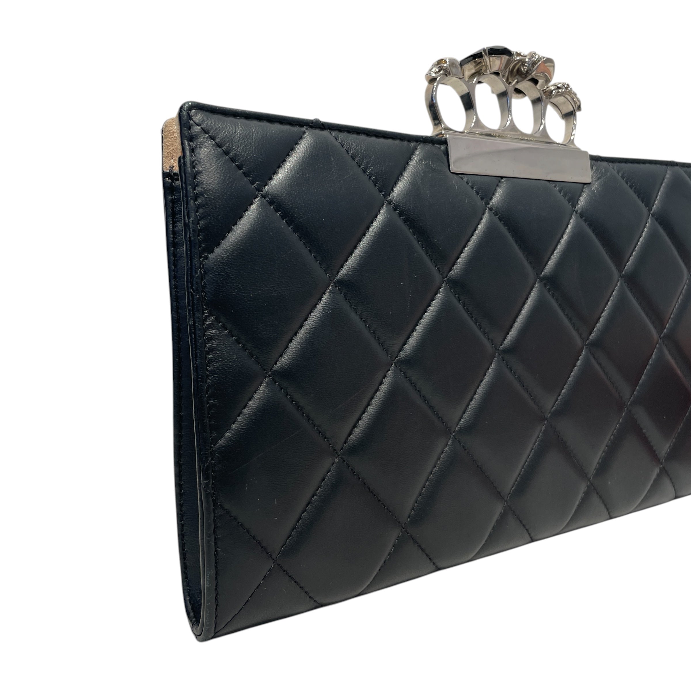 Alexander McQueen/Clutch Bag/Leather/BLK/finger clutch view 5