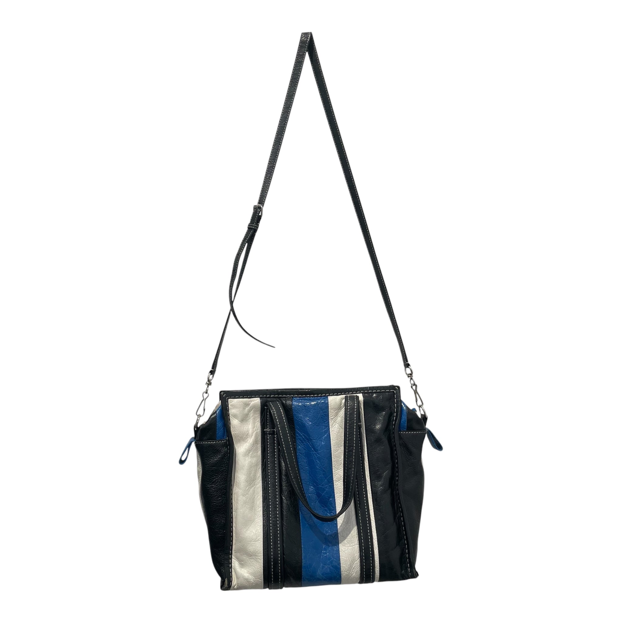 BALENCIAGA/Tote Bag/Stripe/Leather/BLU/BAZAR SHOPPER TOTE view 2