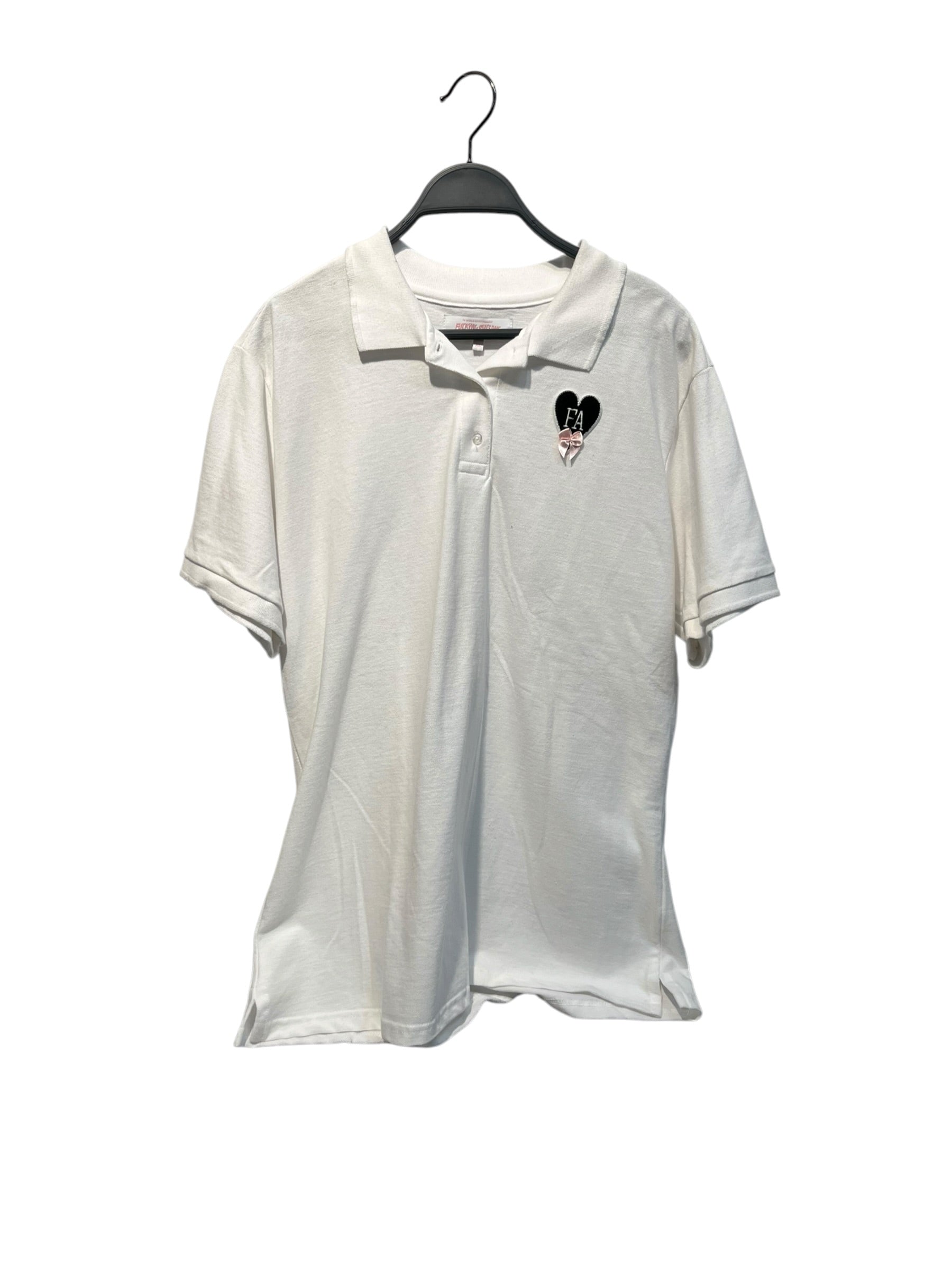 CHLOE SEVIGNY/Fucking Awesome/Polo Shirt/XL/Cotton/WHT/HEART BOW POLO view 1