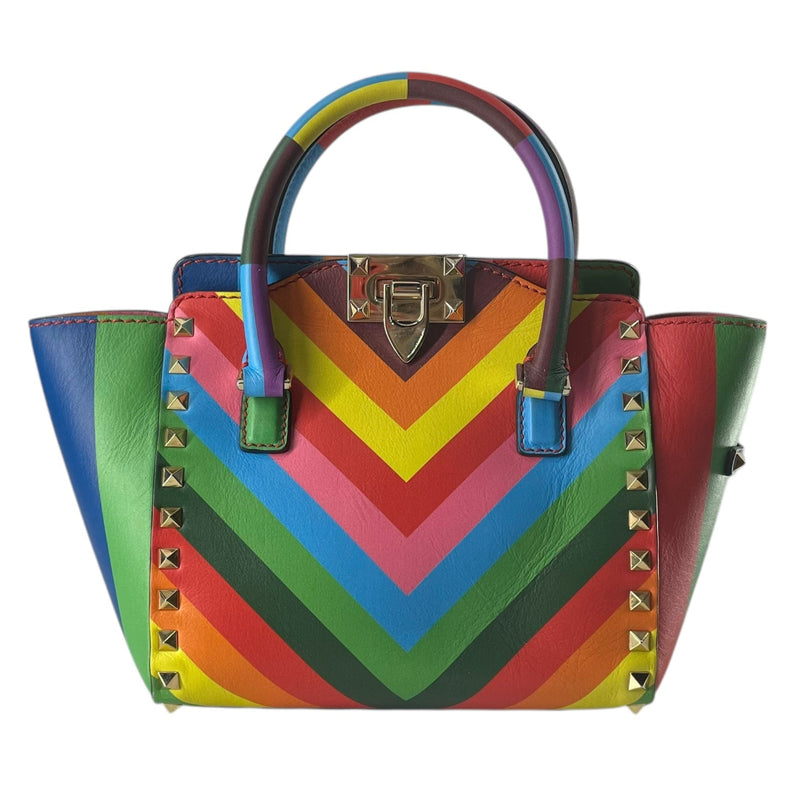 VALENTINO/Cross Body Bag/Stripe/Leather/MLT/MINI RAINBOW ROCKSTUD