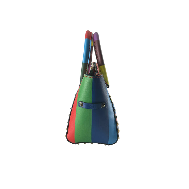 VALENTINO/Cross Body Bag/Stripe/Leather/MLT/MINI RAINBOW ROCKSTUD