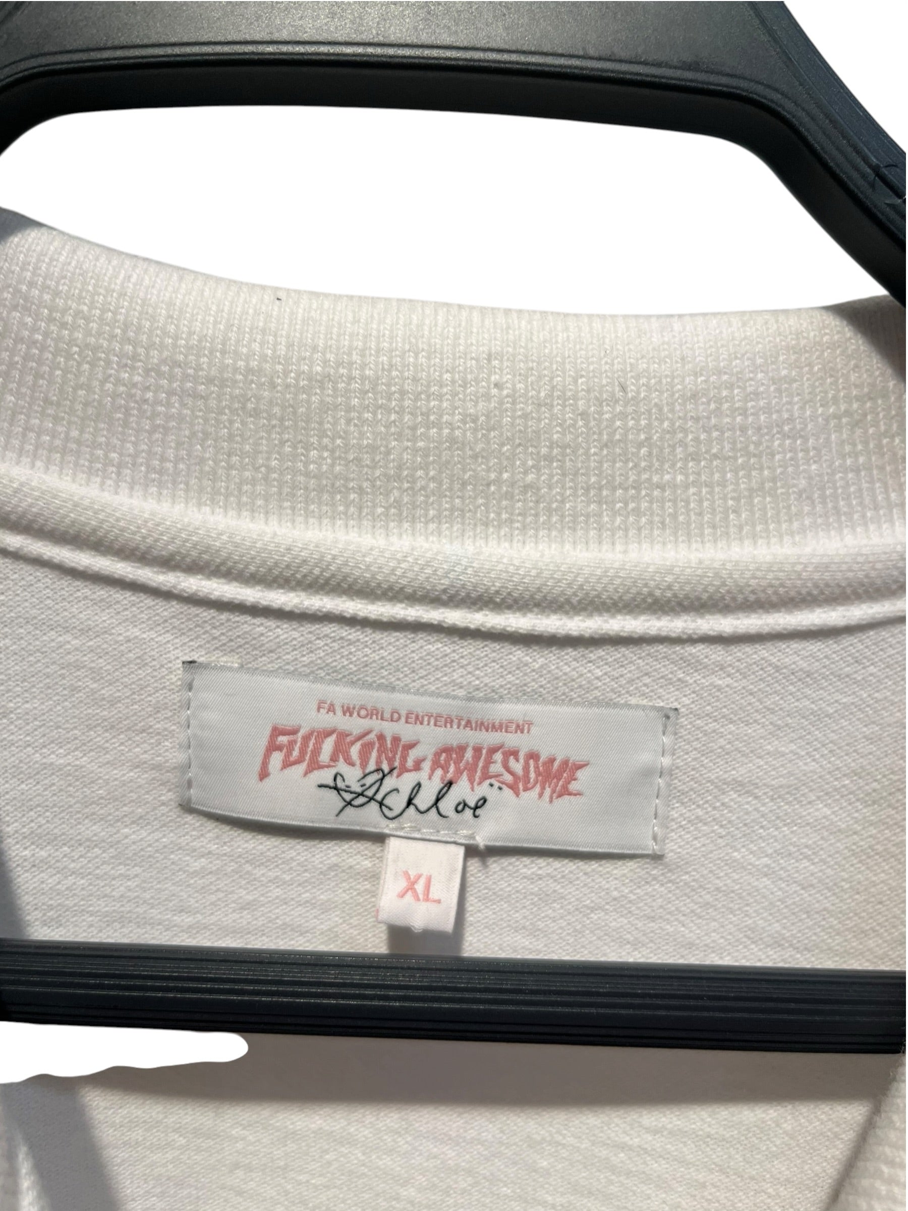 CHLOE SEVIGNY/Fucking Awesome/Polo Shirt/XL/Cotton/WHT/HEART BOW POLO view 3