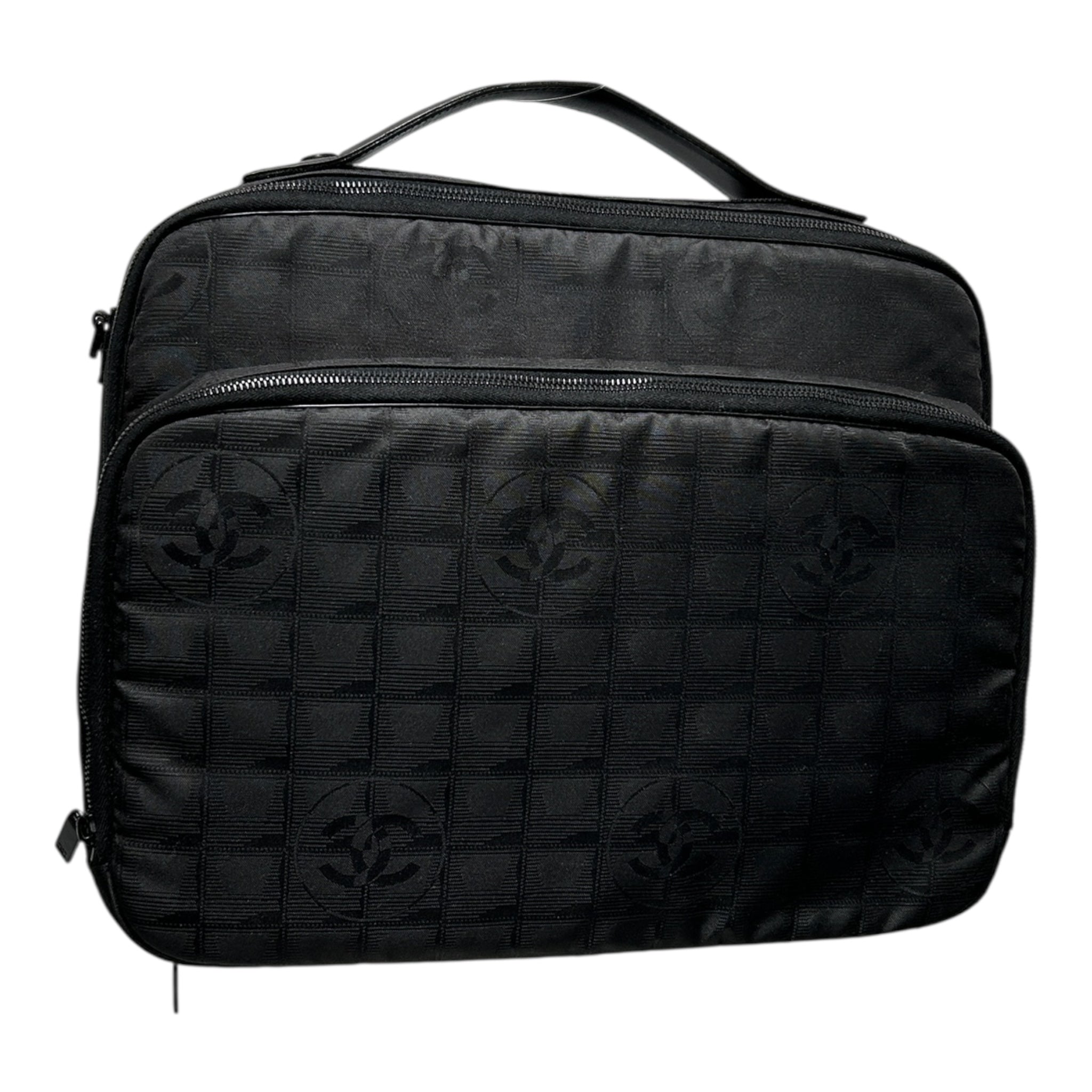 CHANEL/Briefcase/M/Monogram/Nylon/BLK/Travel Line Briefcase view 1