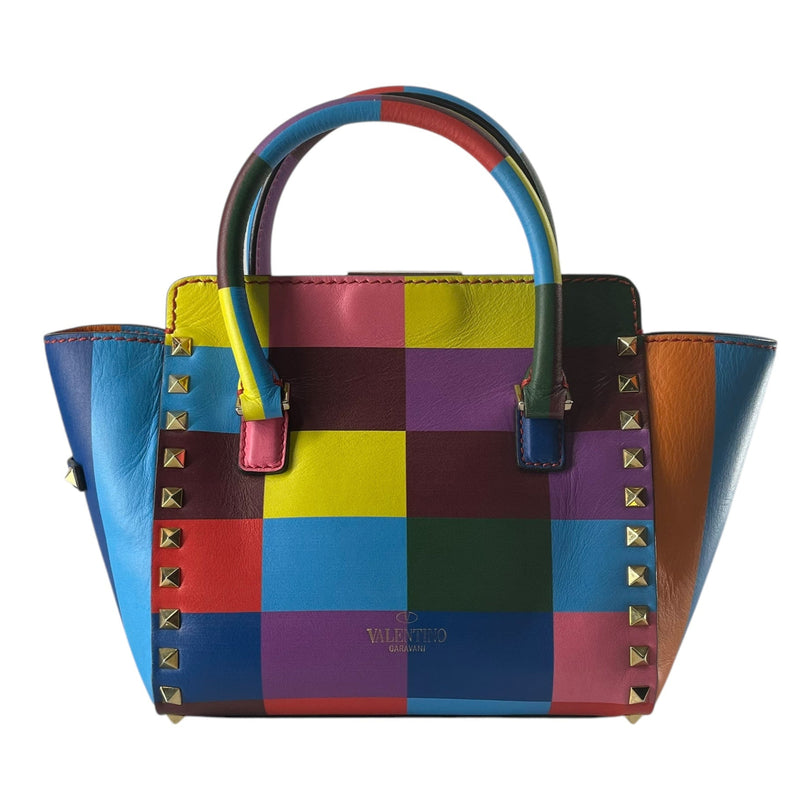 VALENTINO/Cross Body Bag/Stripe/Leather/MLT/MINI RAINBOW ROCKSTUD