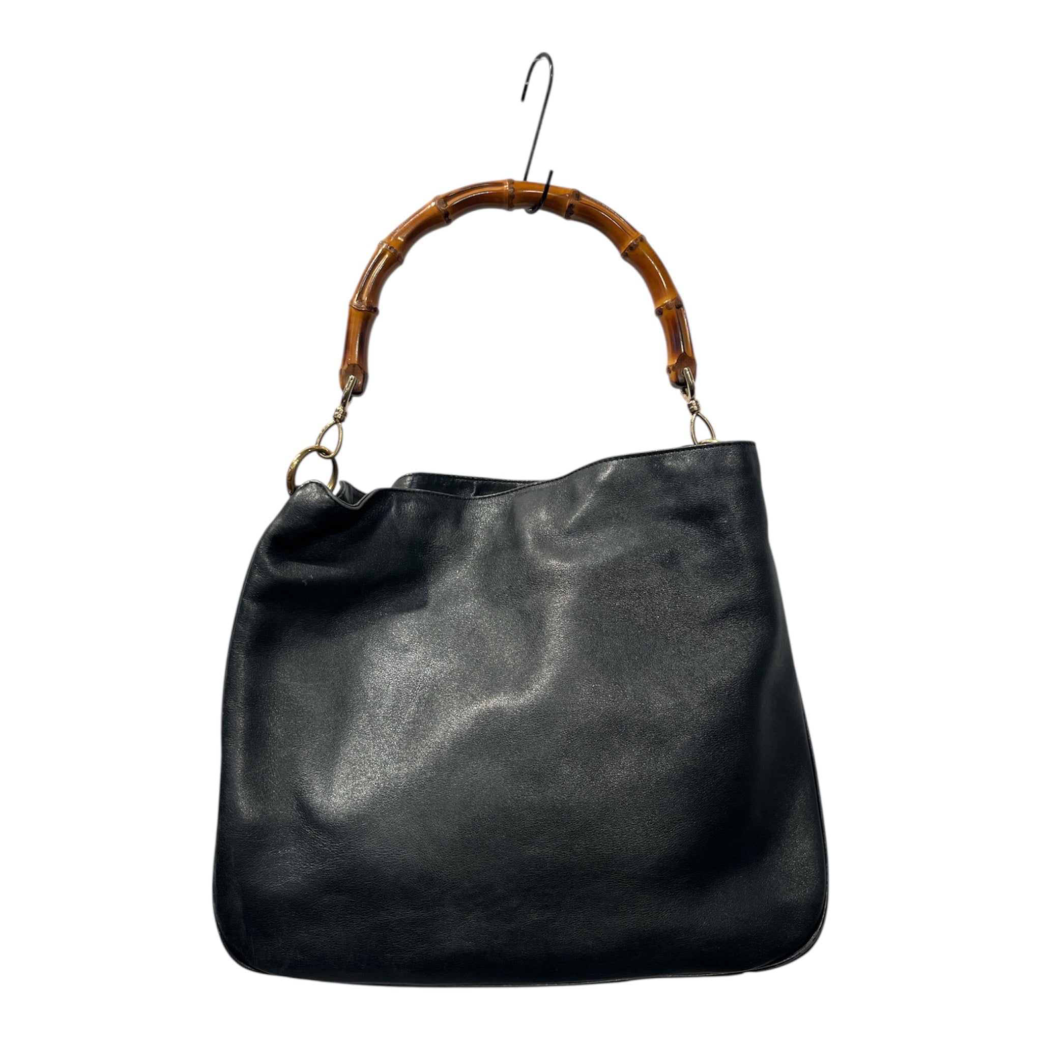 GUCCI/Tote Bag/Leather/BLK/BAMBOO HANDLE view 2