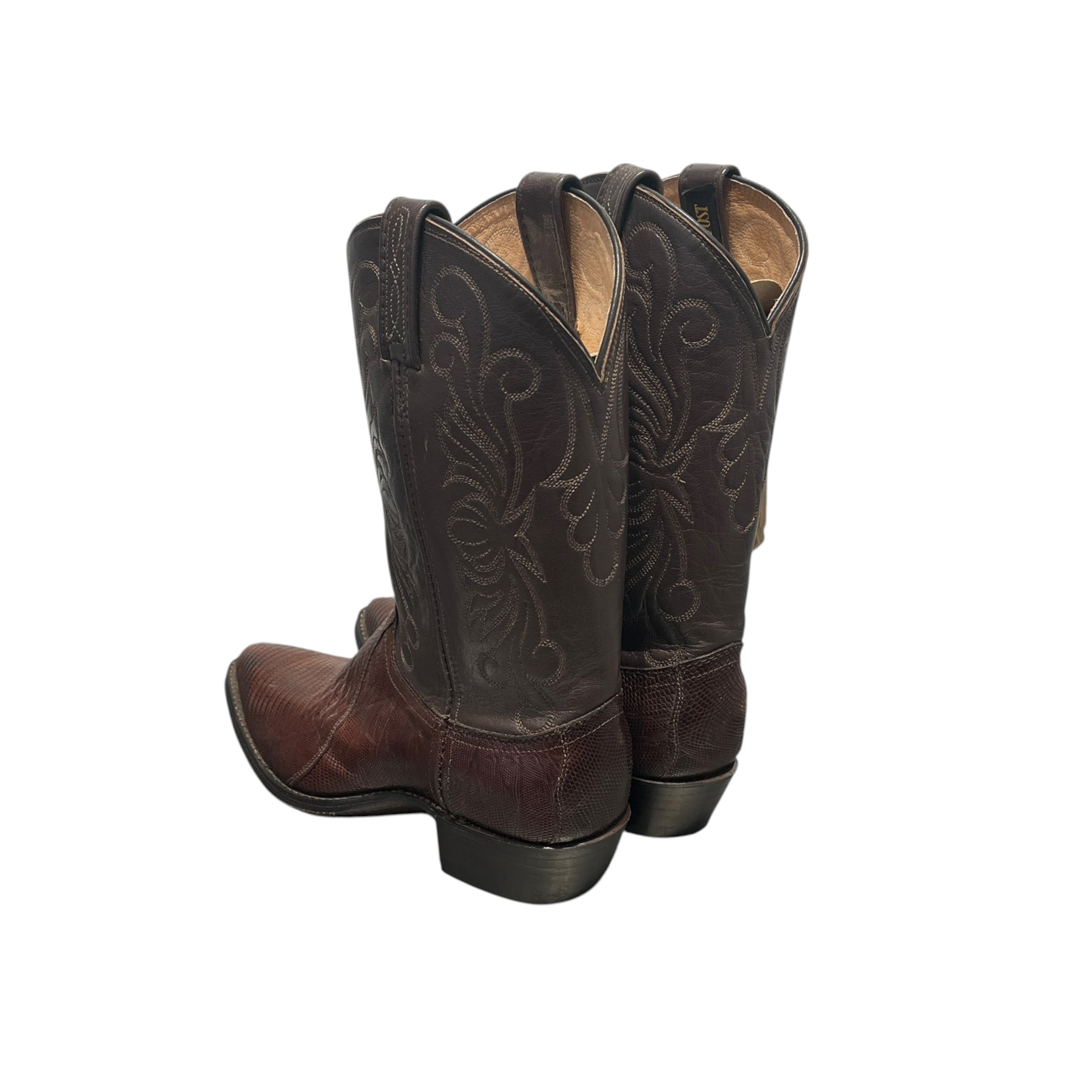 DAN POST BOOTS/Vintage/Cowboy Boots/US 10/Graphic/Leather/BRW/Brown Teju Lizard Exotic Boots view 2