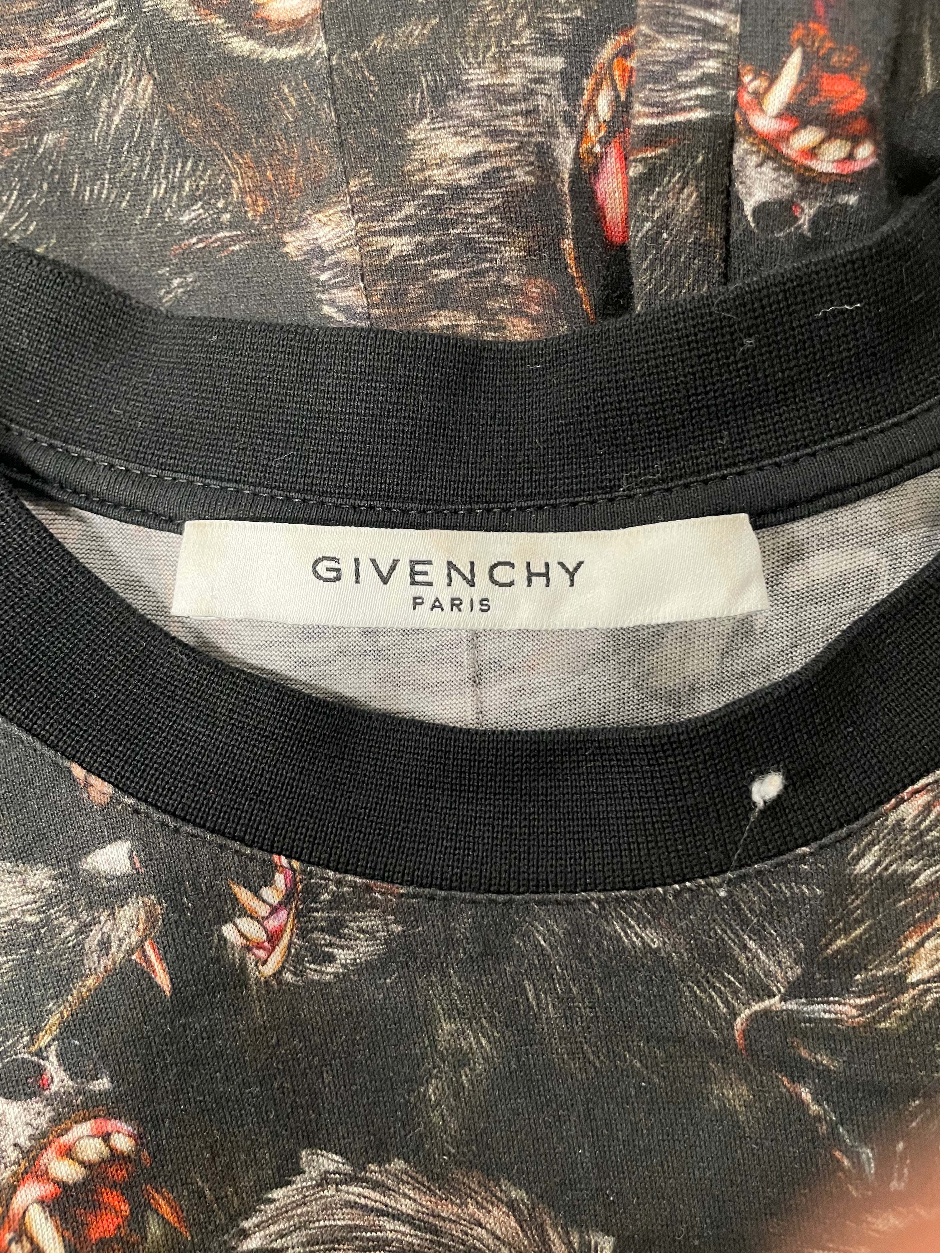 GIVENCHY/T-Shirt/M/Cotton/BRW/All Over Print/monkey all over print view 3