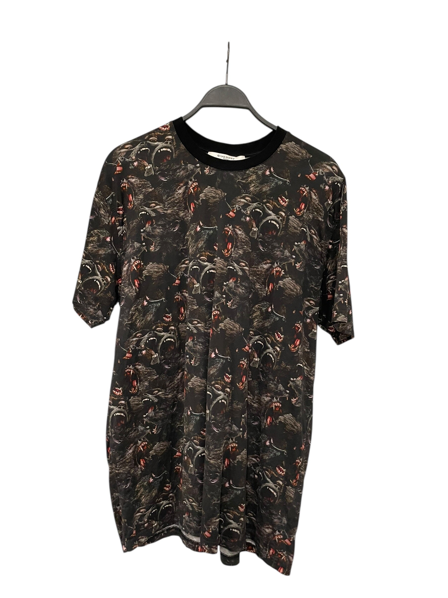 GIVENCHY/T-Shirt/M/Cotton/BRW/All Over Print/monkey all over print view 1