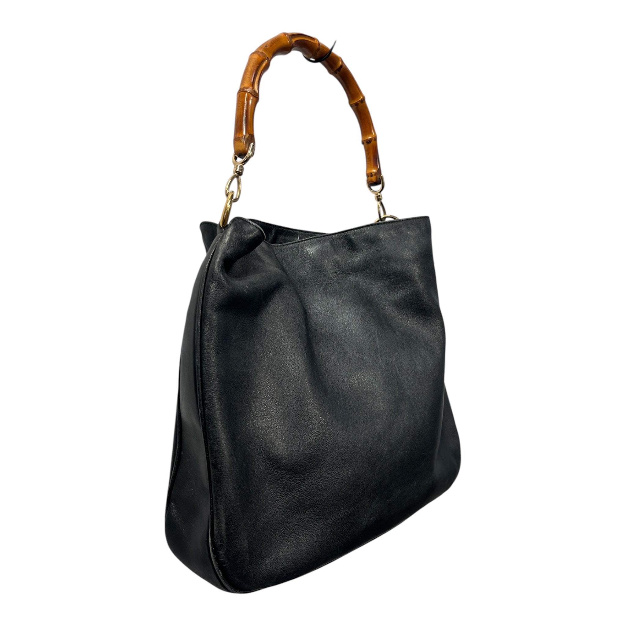 GUCCI/Tote Bag/Leather/BLK/BAMBOO HANDLE view 6