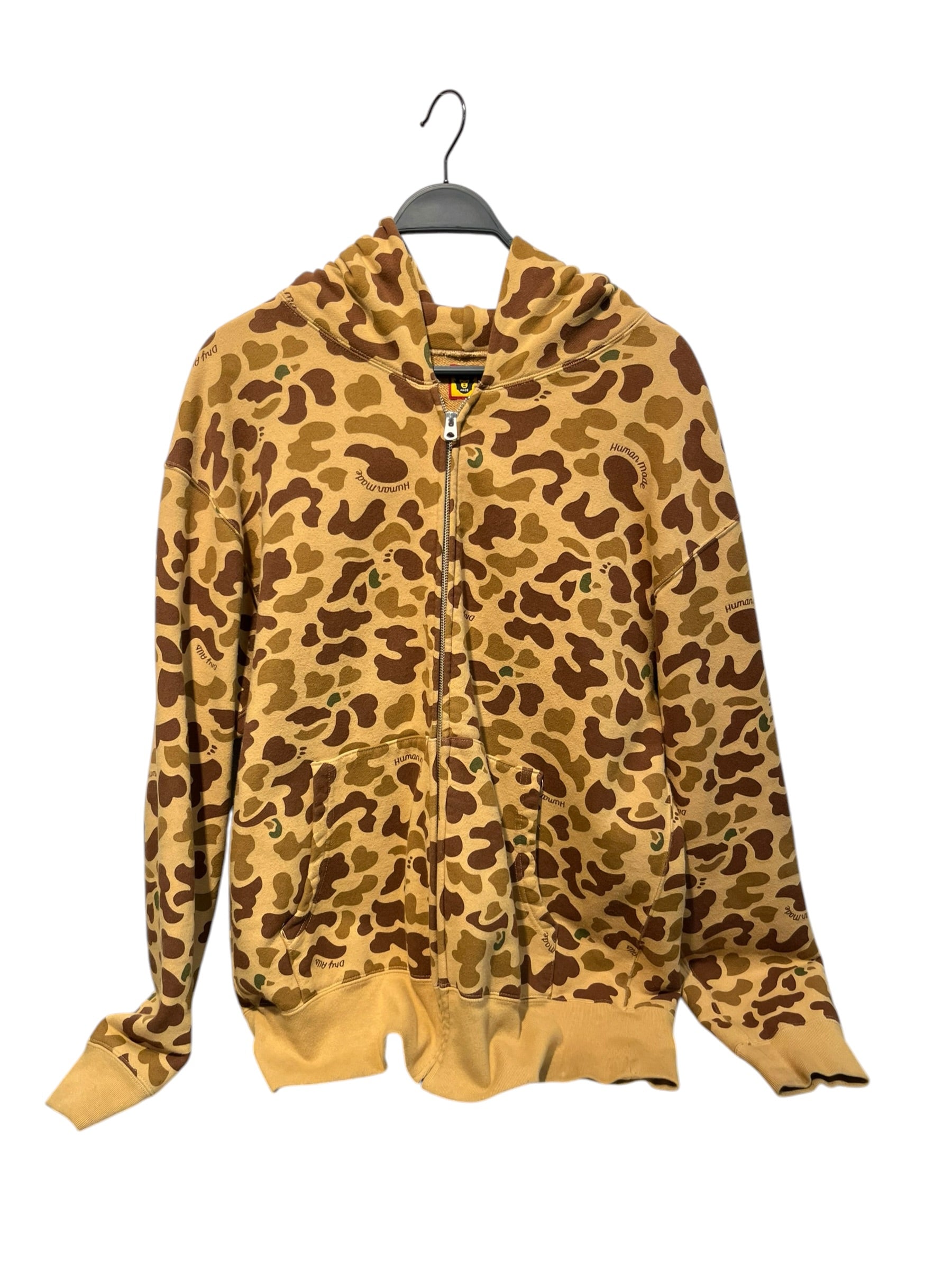 HUMAN MADE/Zip Up Hoodie/XL/Camouflage/Cotton/GLD/BEIGE DUCK-CAMO view 1