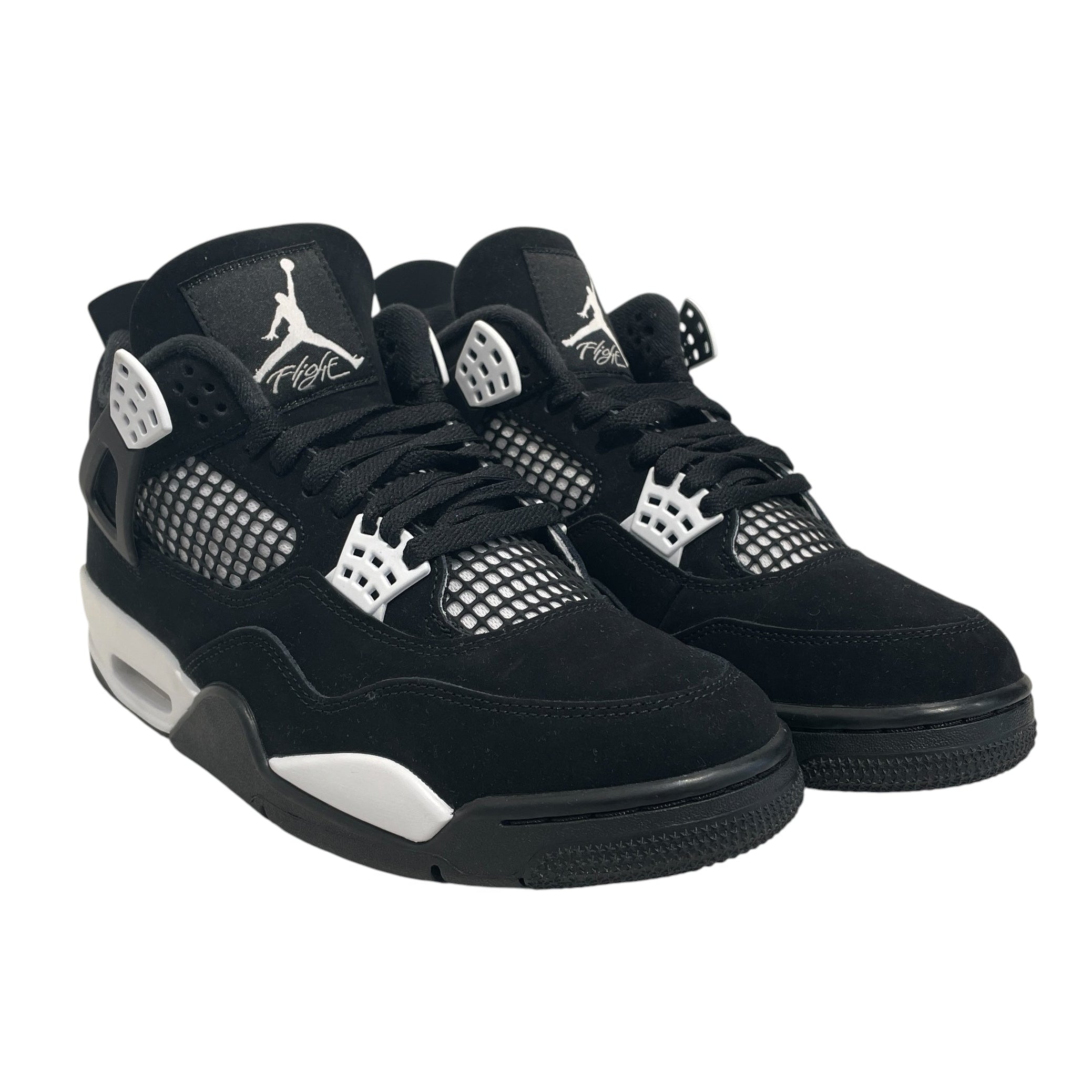 NIKE/AIR JORDAN 4 RETRO/Hi-Sneakers/US 9/Leather/BLK/FQ8138-001 view 1