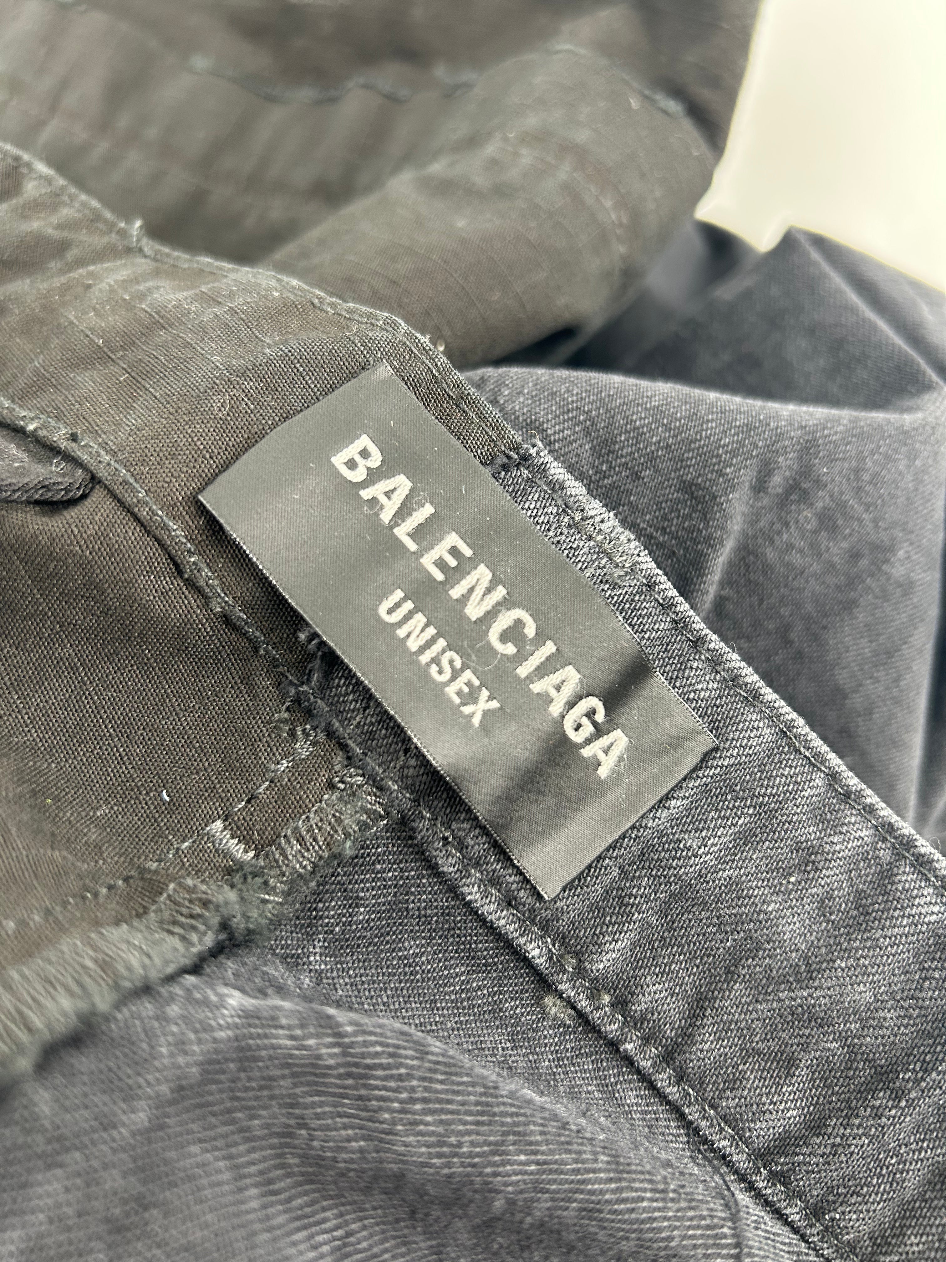 BALENCIAGA/Cargo Pants/S/Cotton/BLK/drawstring cargo view 3