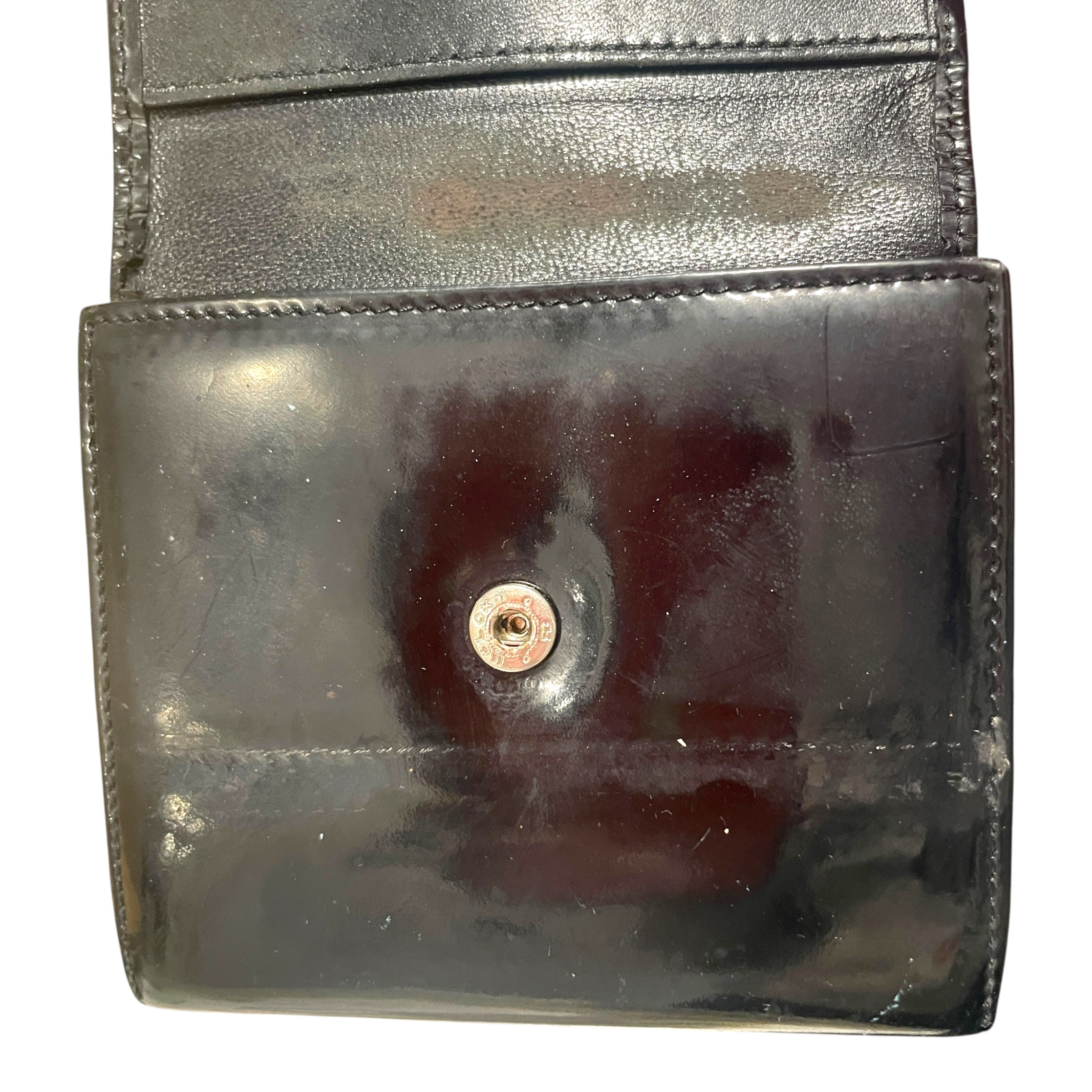 CHANEL/Wallet/Leather/BLK/L's/Vintage Patent CC Compact view 4