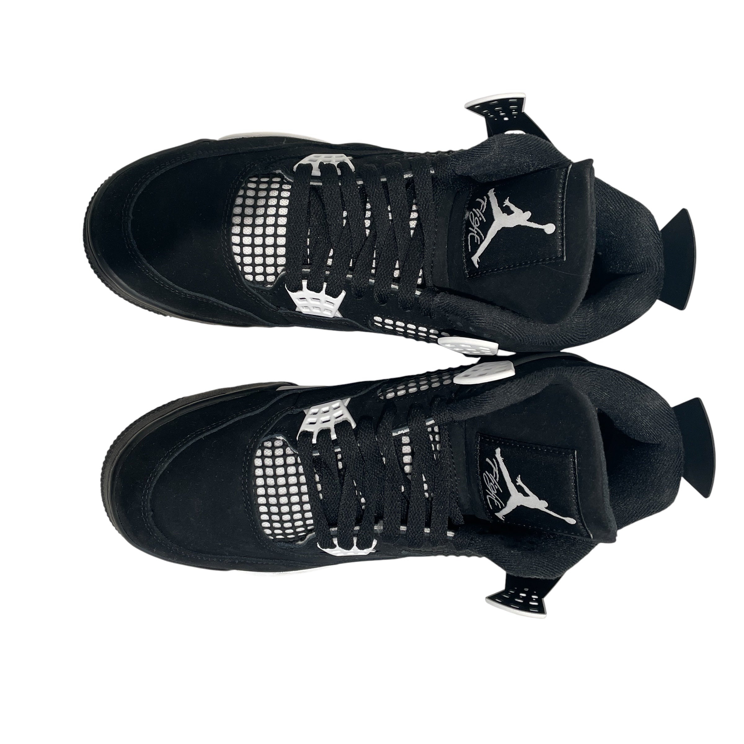 NIKE/AIR JORDAN 4 RETRO/Hi-Sneakers/US 9/Leather/BLK/FQ8138-001 view 3