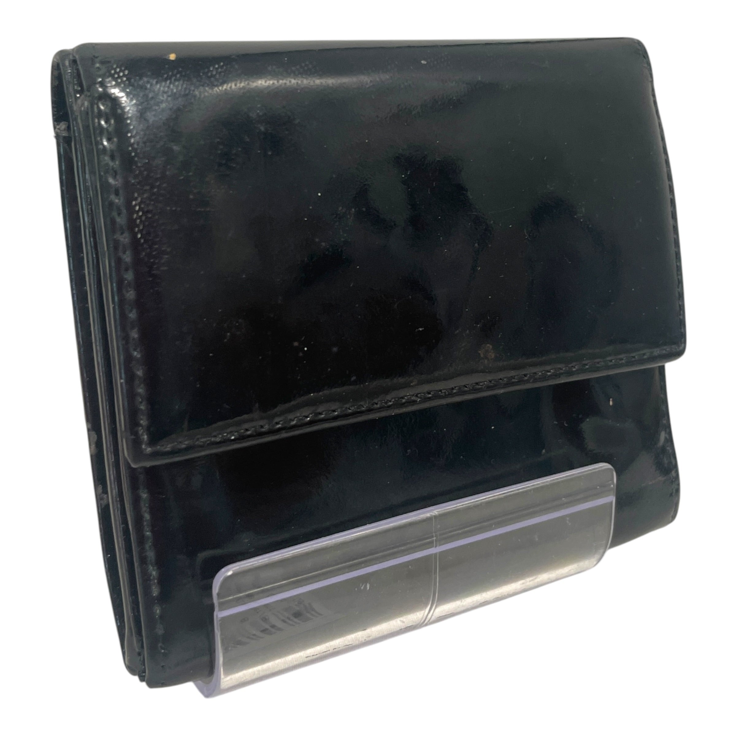 CHANEL/Wallet/Leather/BLK/L's/Vintage Patent CC Compact view 2