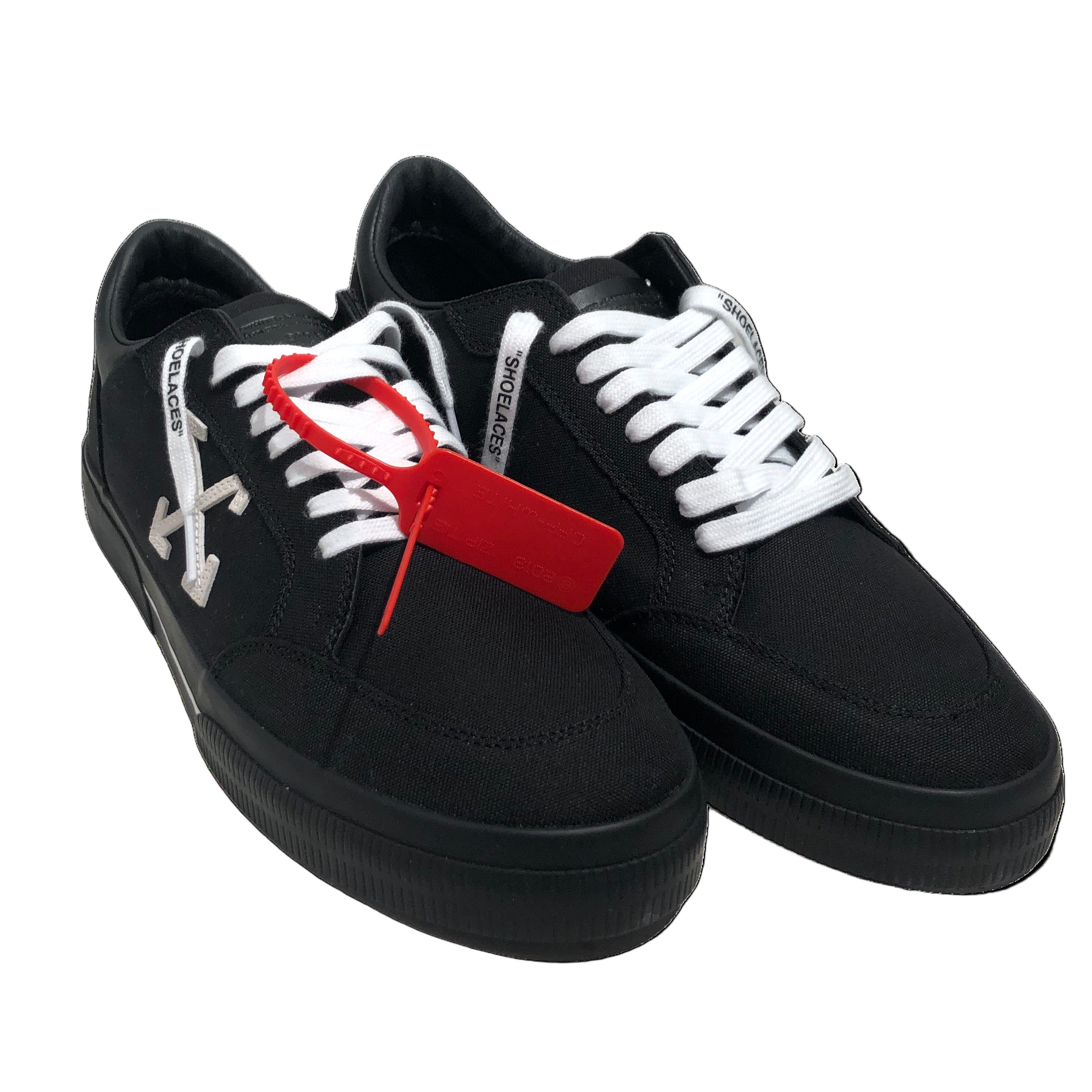 OFF-WHITE/Low-Sneakers/EU 40/Cotton/BLK/low vulcanized canvas view 1