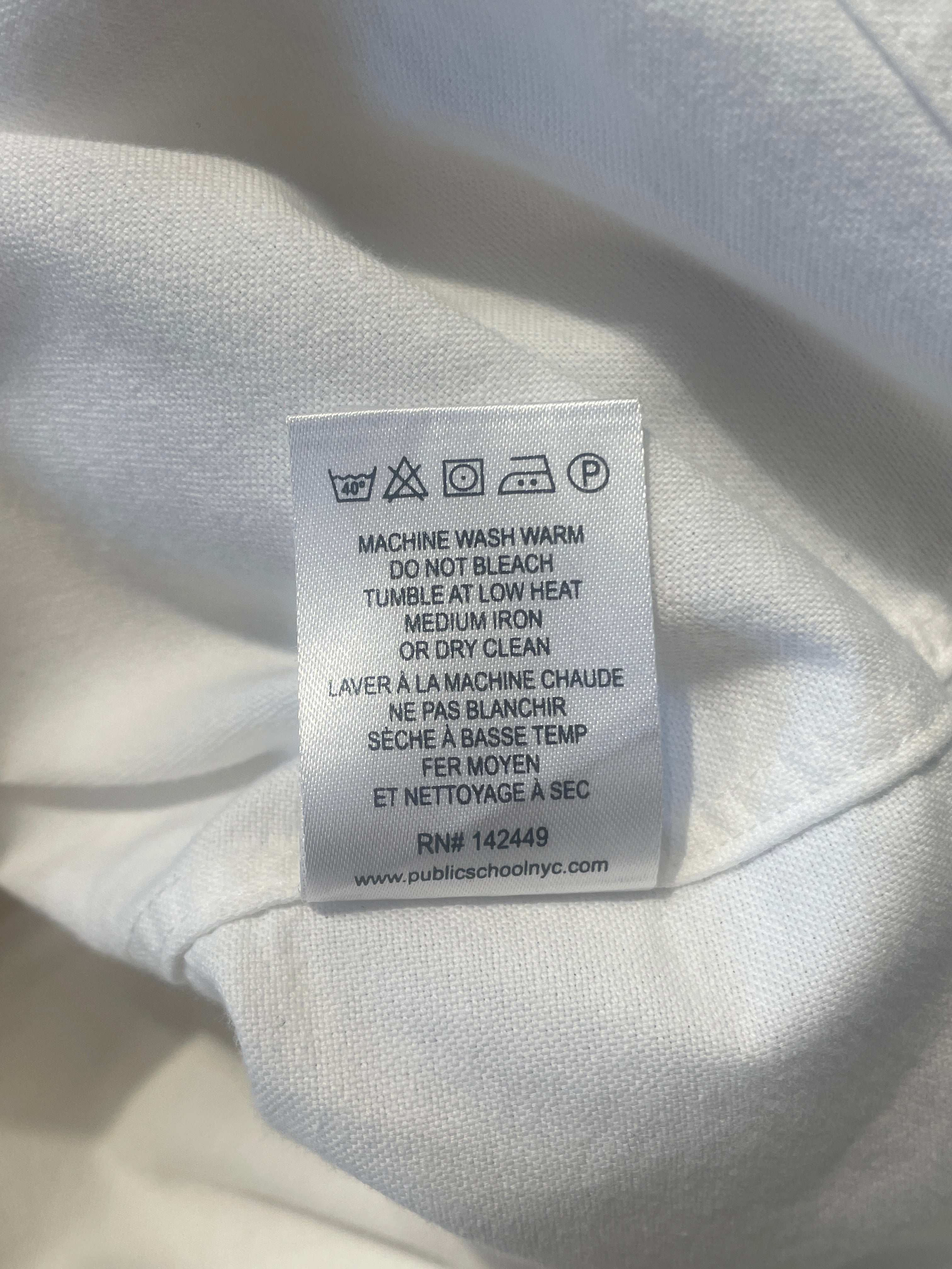PUBLIC SCHOOL/LS Shirt/M/Cotton/WHT/ view 5