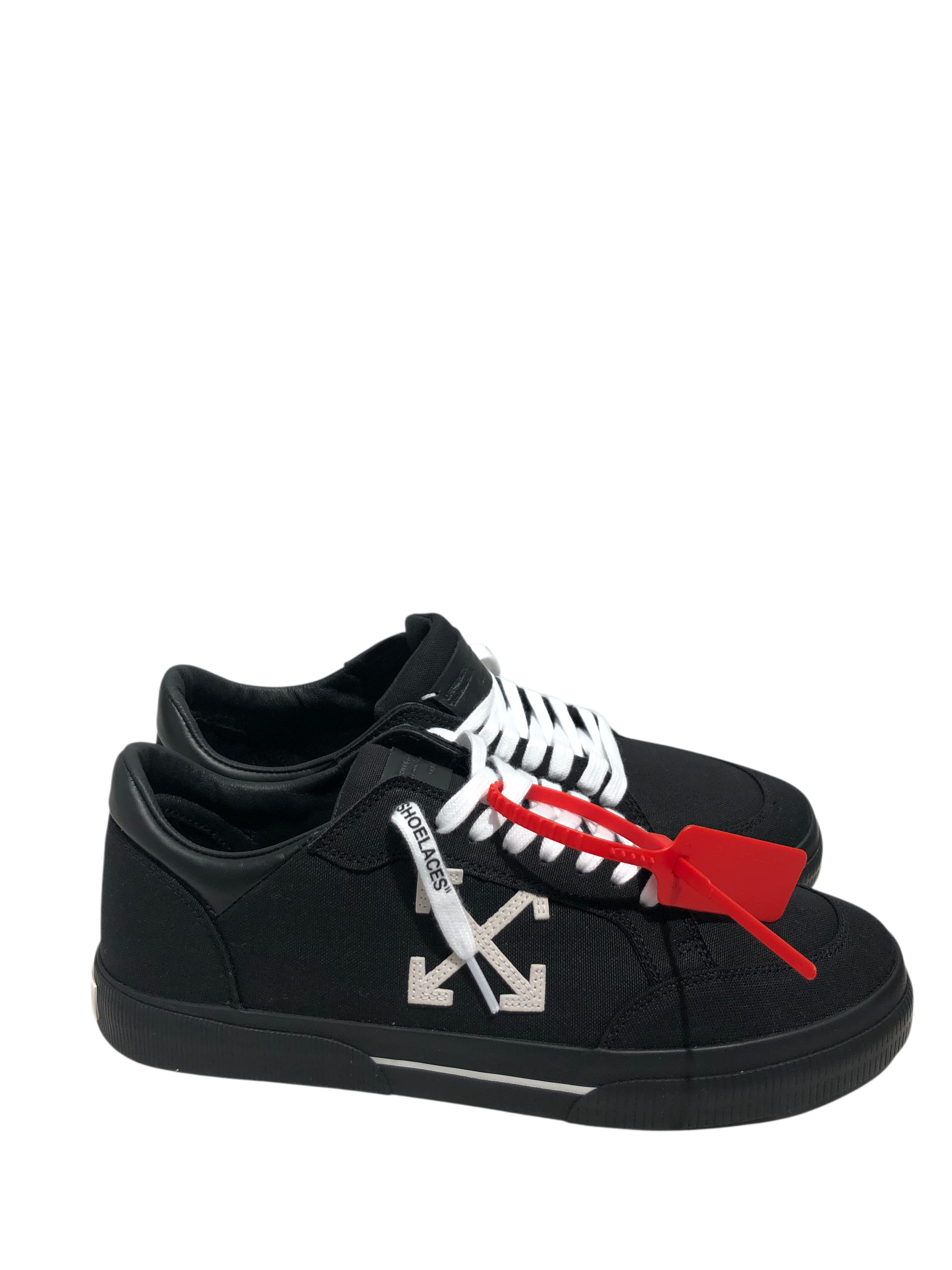 OFF-WHITE/Low-Sneakers/EU 40/Cotton/BLK/low vulcanized canvas view 3