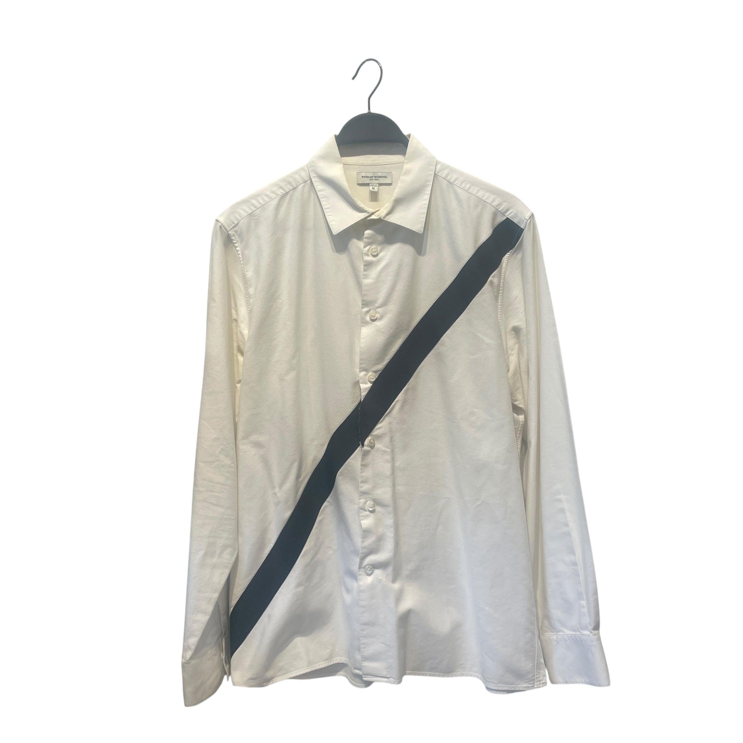 PUBLIC SCHOOL/LS Shirt/M/Cotton/WHT/ view 1