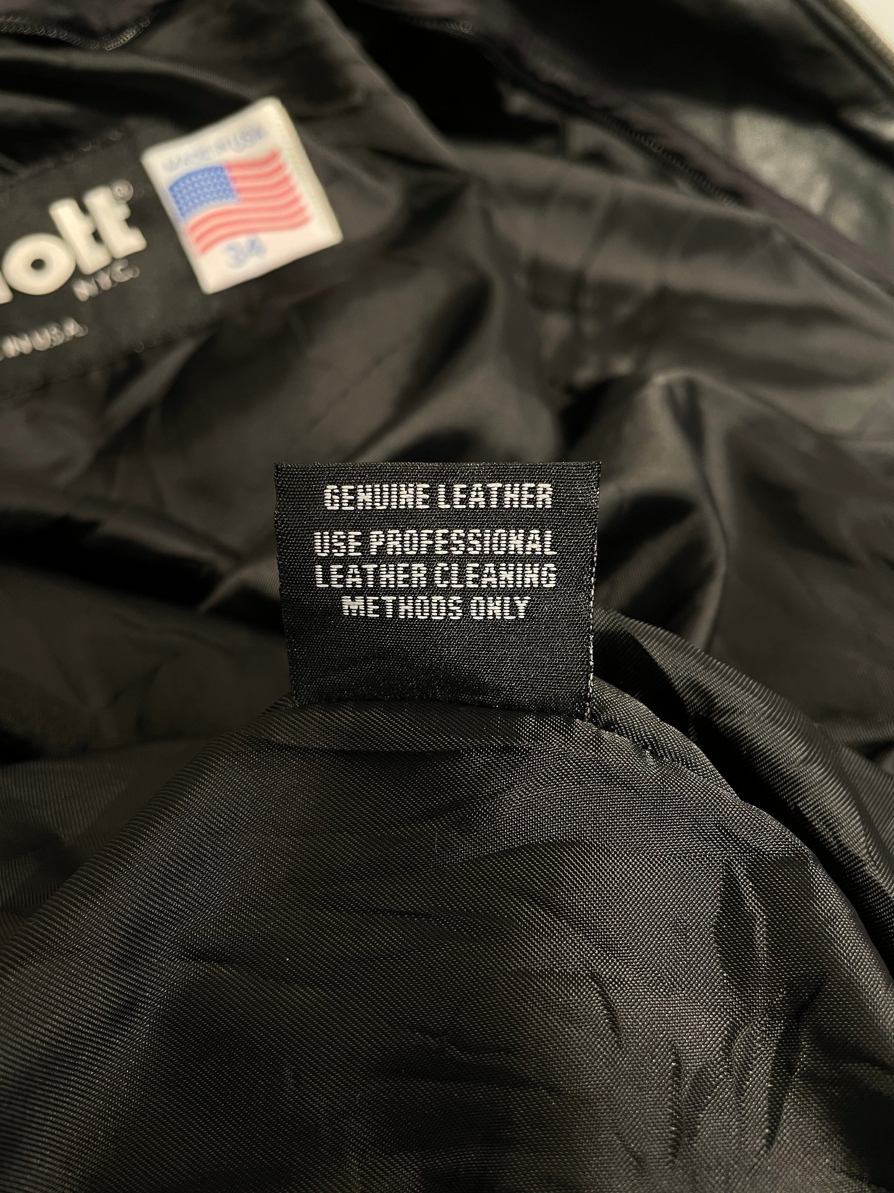 Schott/Leather Jkt/S/Leather/BLK/Right Zip Pocket Leather JKT view 4