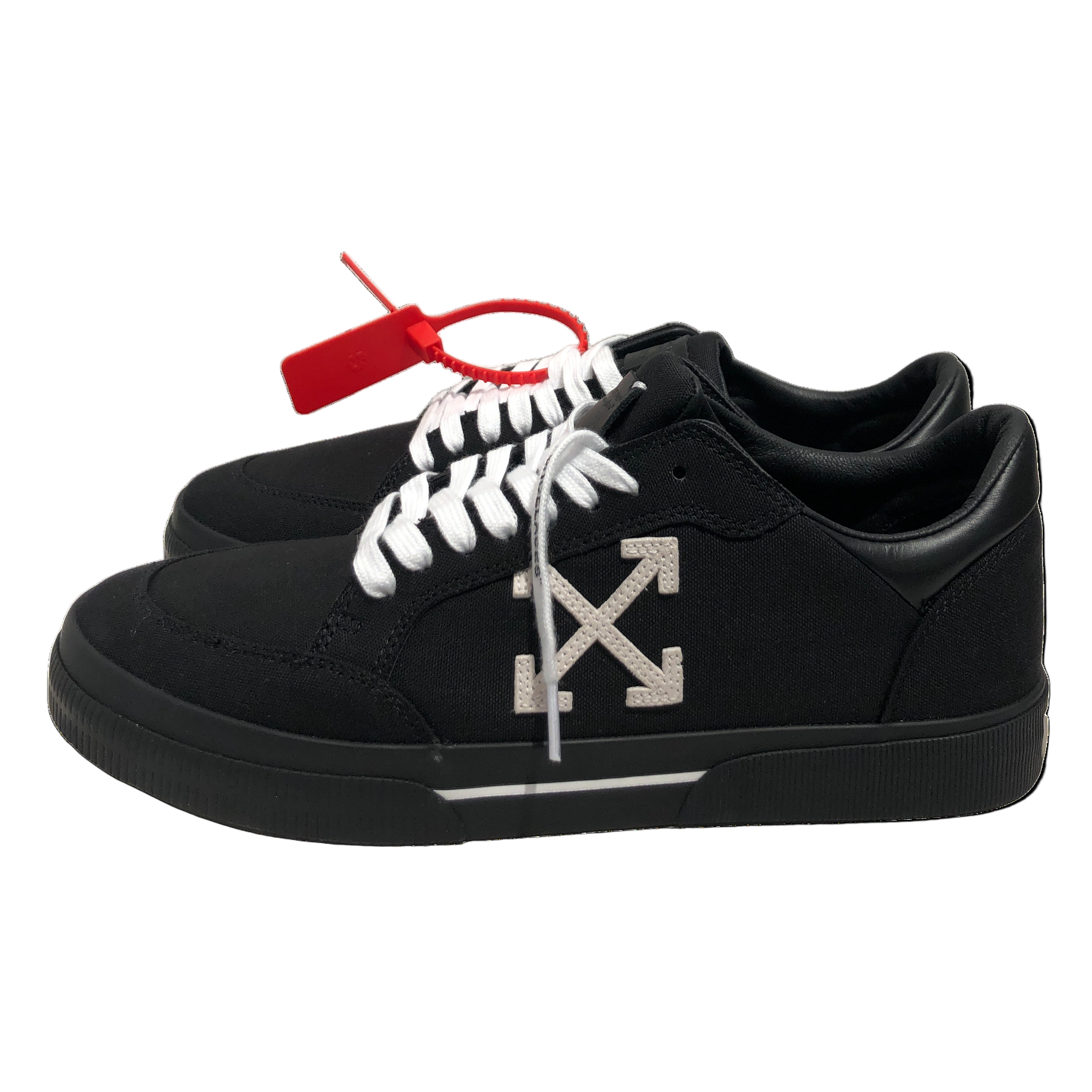 OFF-WHITE/Low-Sneakers/EU 40/Cotton/BLK/low vulcanized canvas view 2