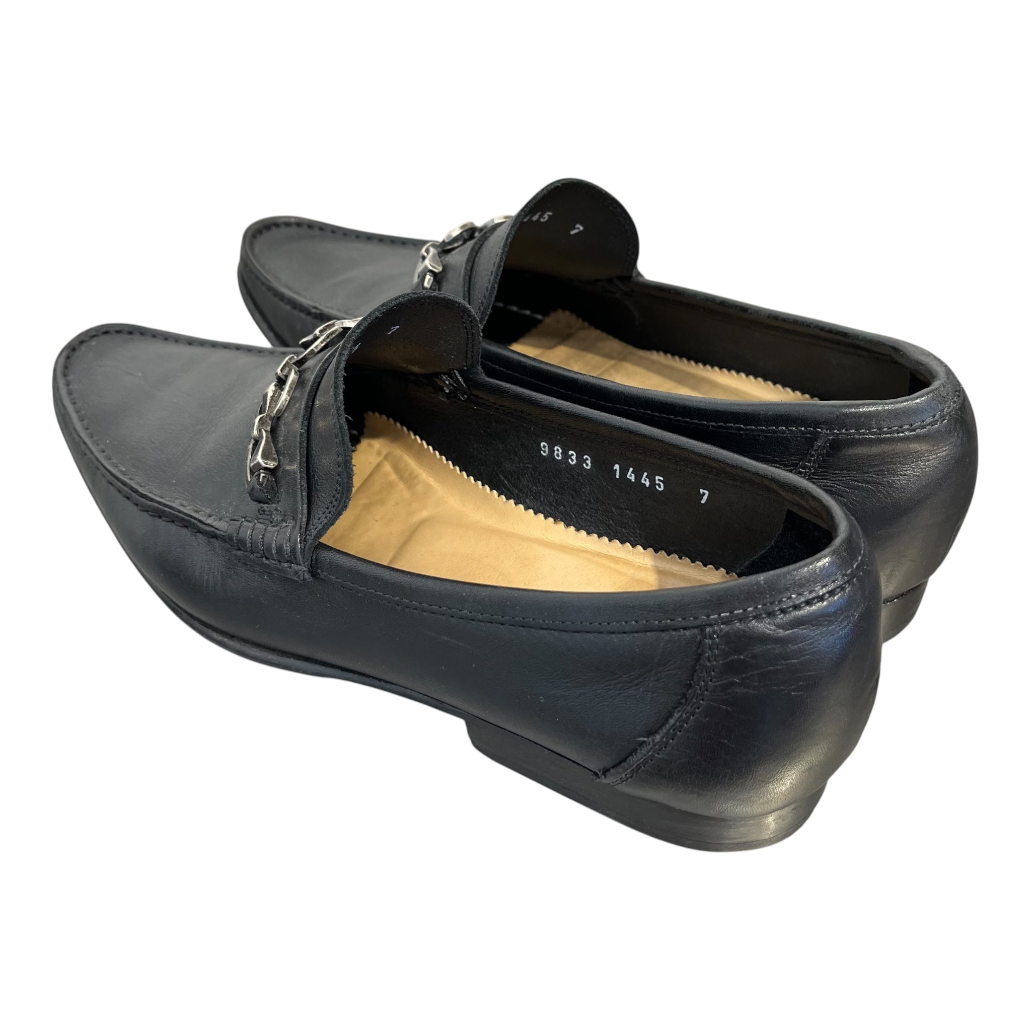 DOLCE&GABBANA/Loafers/US 7/Leather/BLK/metal hrdware loafr dressshoe view 2