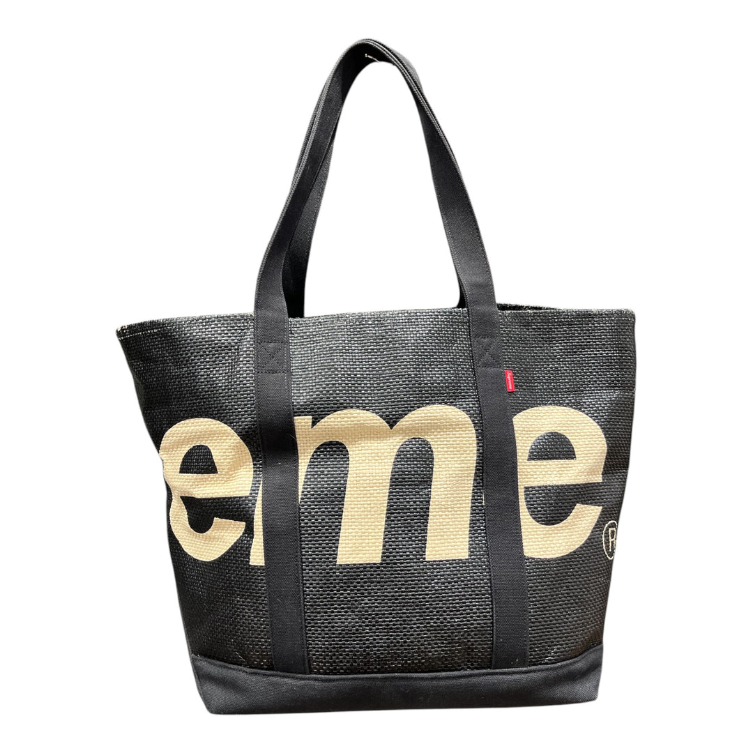 Supreme Raffia Tote black トートバッグ Supreme シュプリーム 20SS