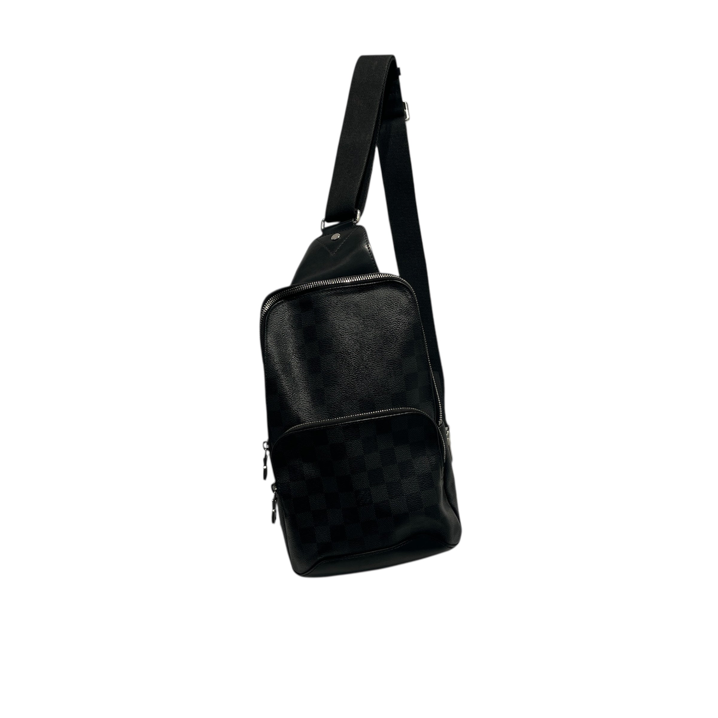 LOUIS VUITTON/Bag/Hombre Check/Leather/BLK/DAMIER GRAPHITE SLING BACK view 1
