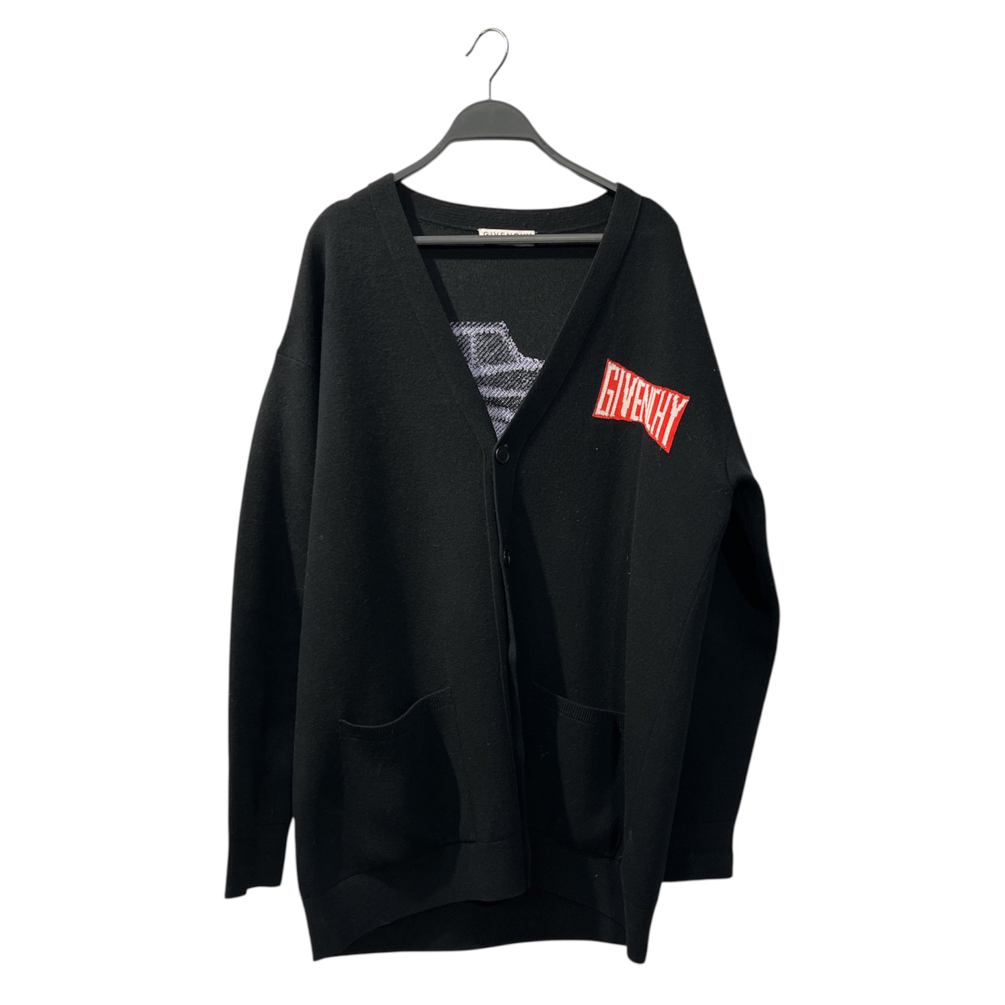 GIVENCHY/Cardigan/S/Wool/BLK/OLD CAR ON BACK view 1