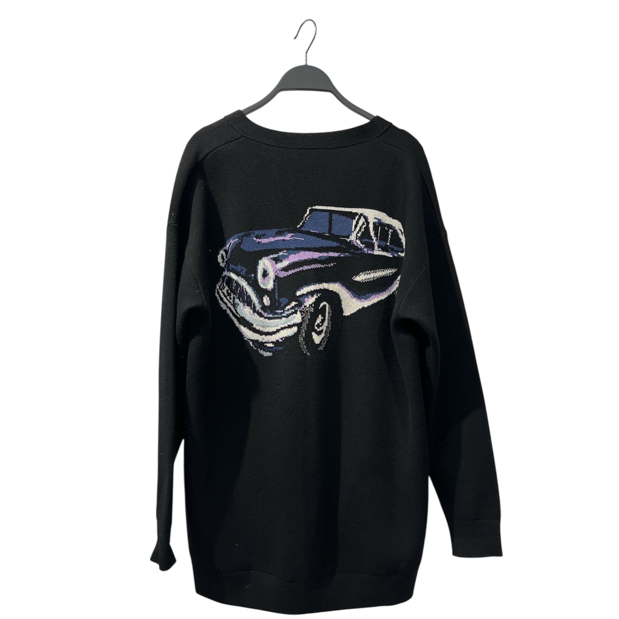 GIVENCHY/Cardigan/S/Wool/BLK/OLD CAR ON BACK view 2
