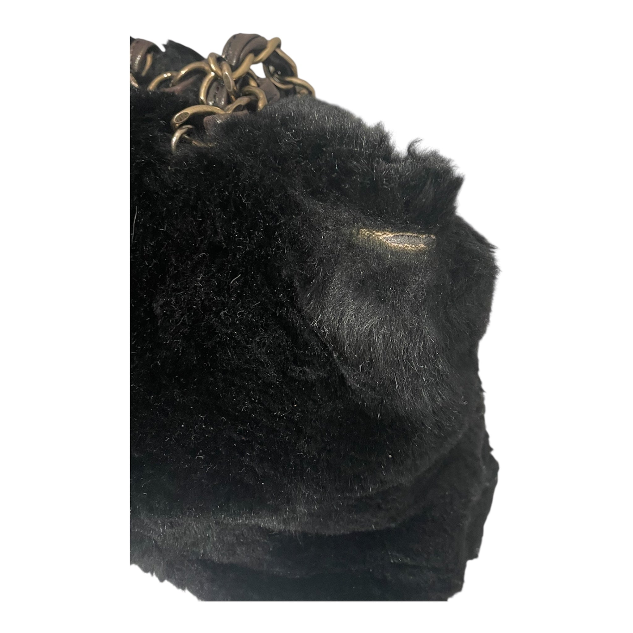 CHANEL/Bag/BLK/fur chain view 10