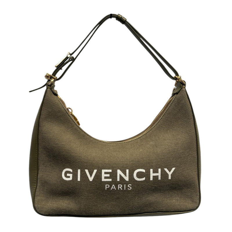 GIVENCHY/Hand Bag/OS/Leather/KHK/MOON CUT OUT SHLDR BAG
