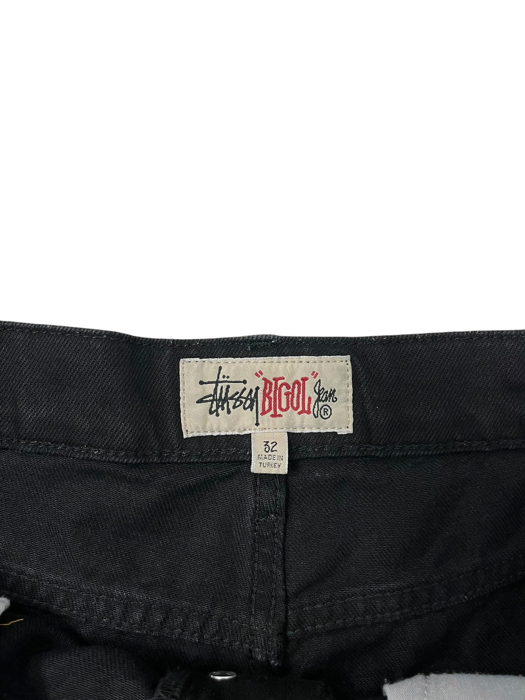 STUSSY/Shorts/32/Cotton/BLK/BAGGY BLK JEAN SHORTS view 3