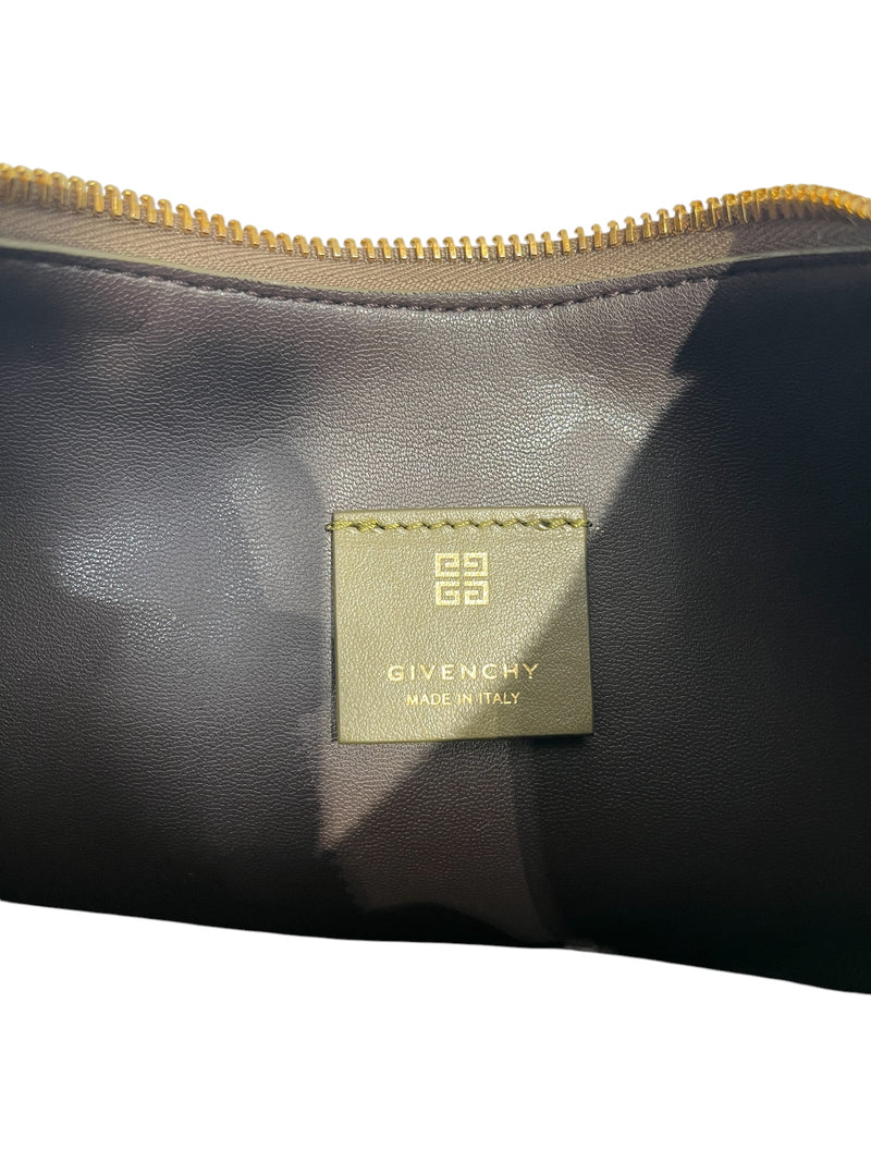 GIVENCHY/Hand Bag/OS/Leather/KHK/MOON CUT OUT SHLDR BAG