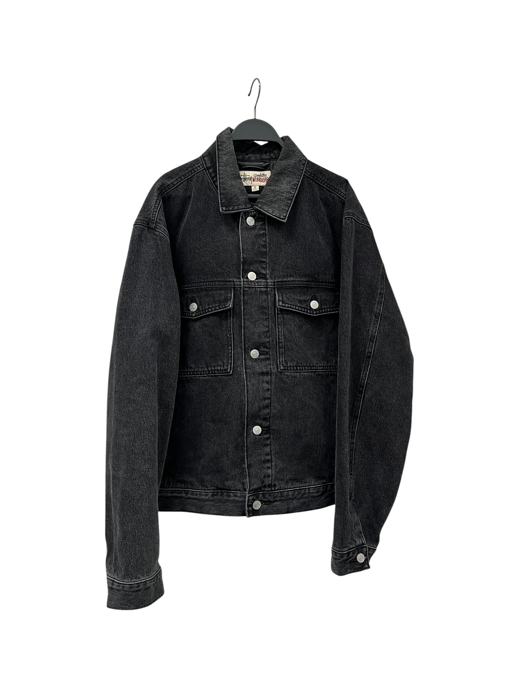 STUSSY/Denim Jkt/XL/Denim/BLK/QUILTED LINING QUALITY WORKWEA view 1