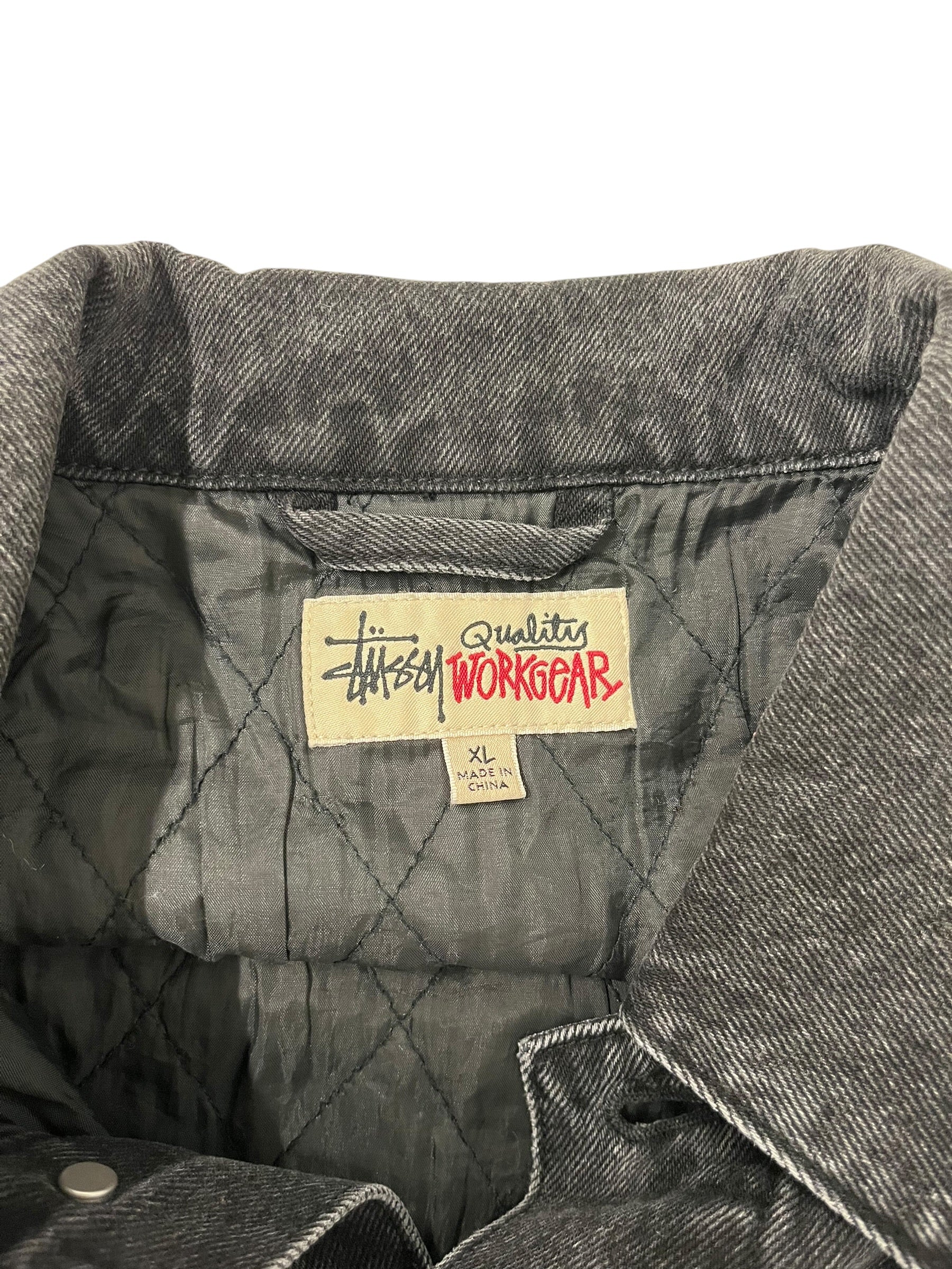 STUSSY/Denim Jkt/XL/Denim/BLK/QUILTED LINING QUALITY WORKWEA view 3