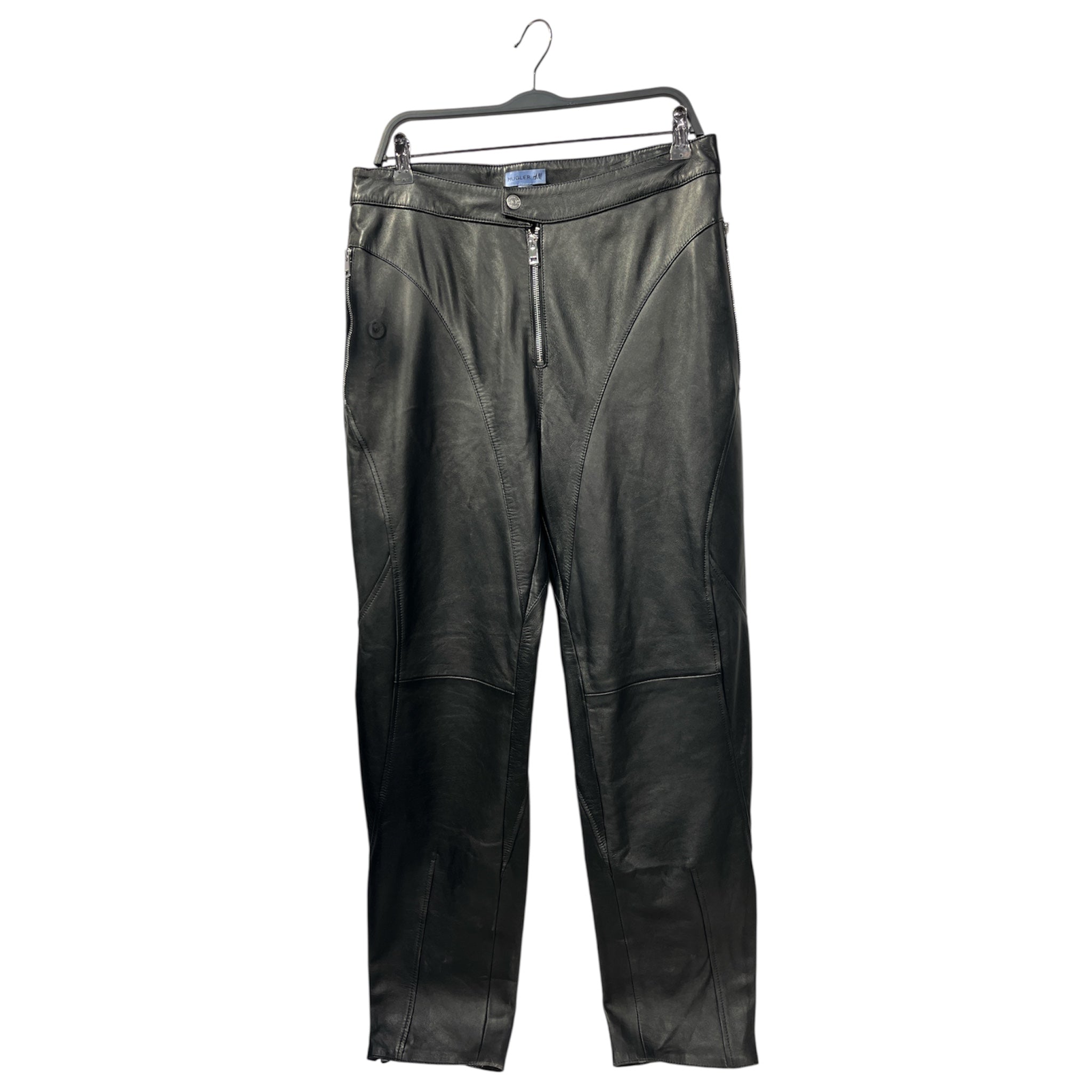 MUGLER/H&M/Pants/50/Leather/BLK/SILVER ZIPPER view 1