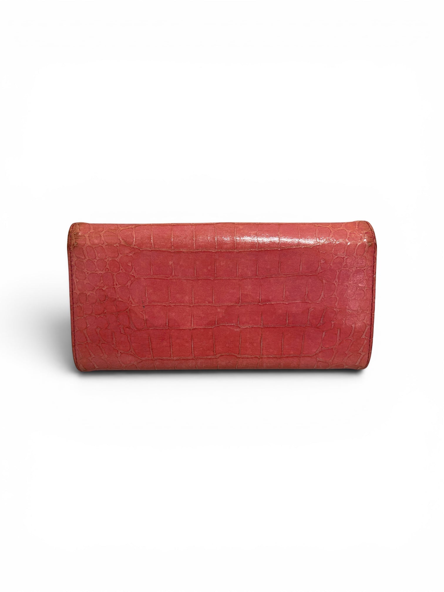 MIU MIU/Long Wallet/Animal Pattern/Leather/PNK/PINK FAUX ALIGATOR view 2