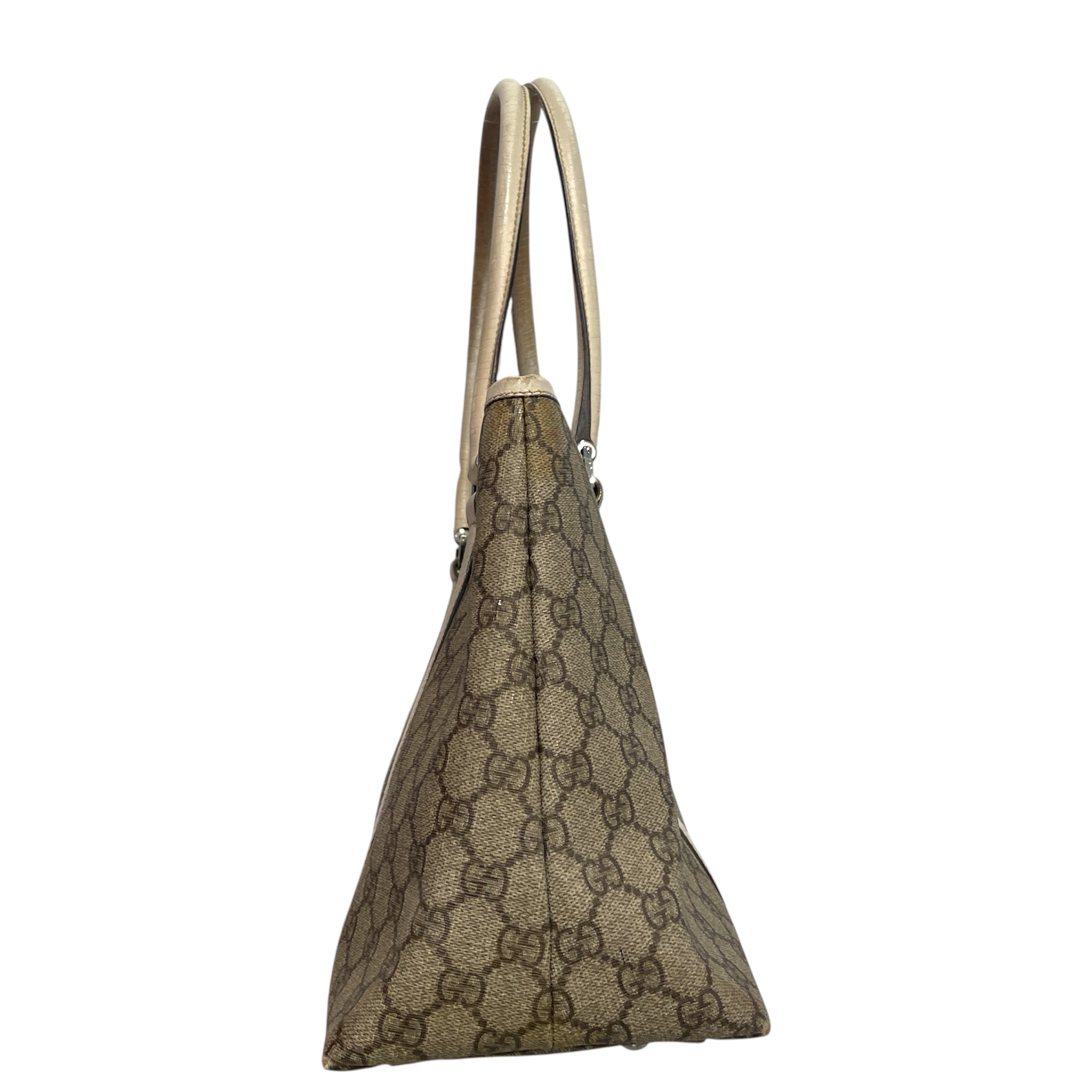 GUCCI/Hand Bag/Monogram/Leather/GRY/GG Supreme Tote view 3