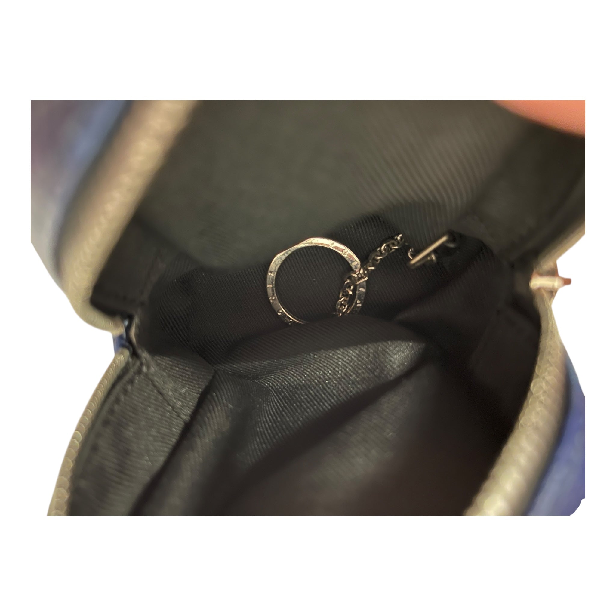 LOUIS VUITTON/Accessories/All Over Print/Leather/BLU/KEYCHAIN POUCH BAG CHARM view 4