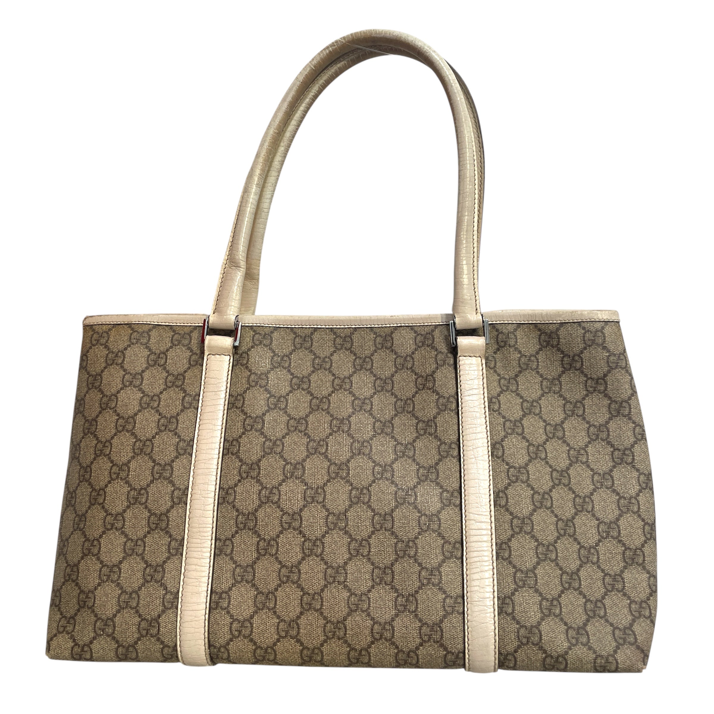 GUCCI/Hand Bag/Monogram/Leather/GRY/GG Supreme Tote view 4