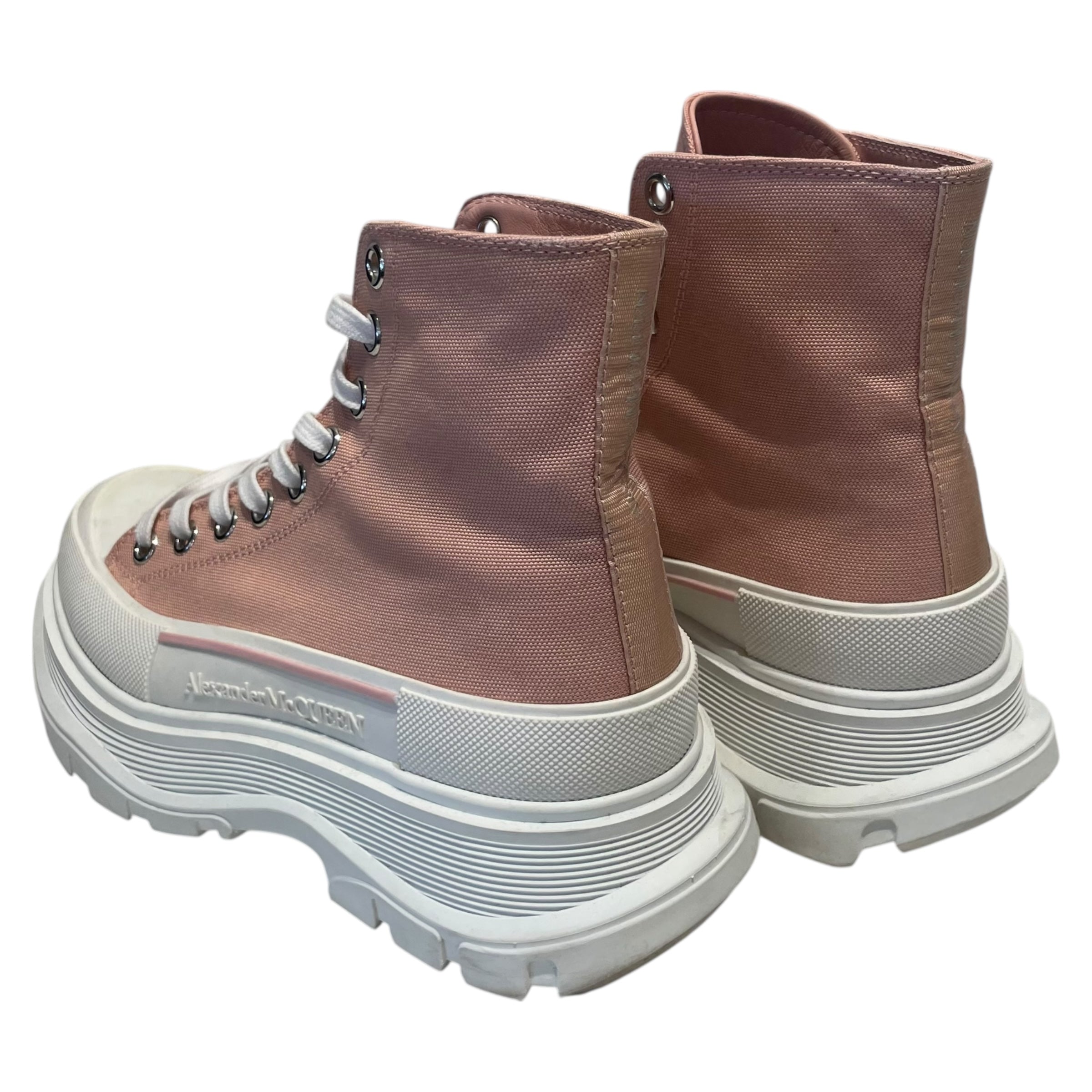 Alexander McQueen/Hi-Sneakers/EU 39/Cotton/PNK/tread slick platform view 2