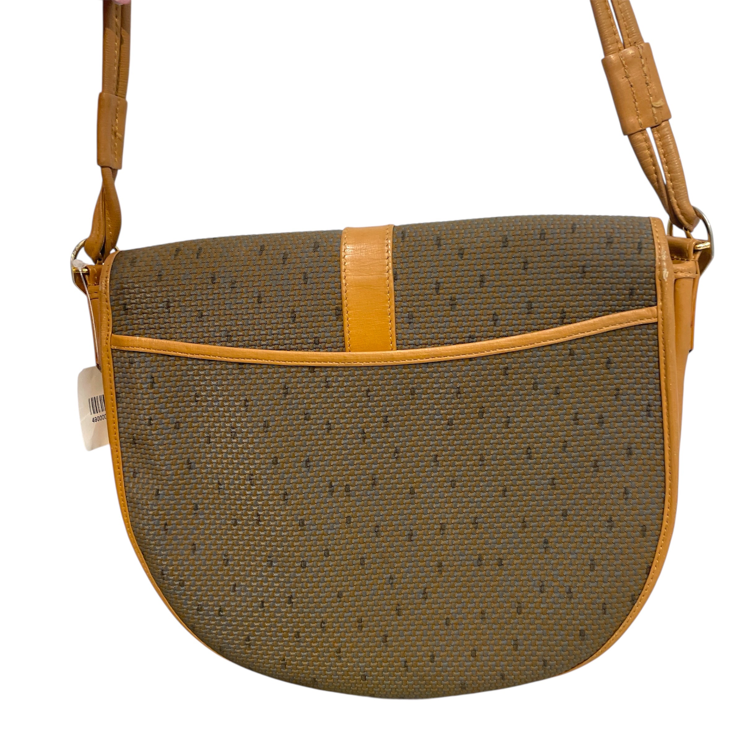 YVES SAINT LAURENT/Cross Body Bag/Leather/BRW/Tweed Shoulder Bag view 4
