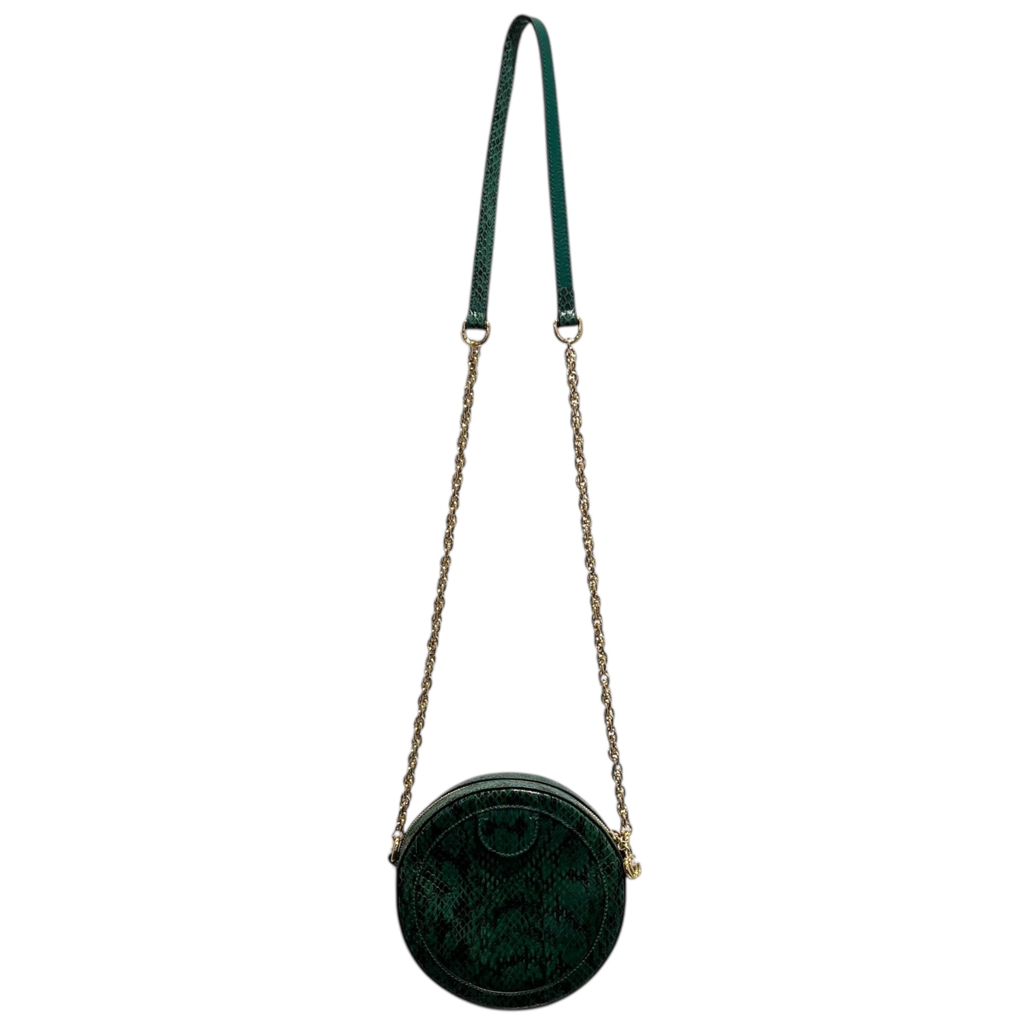 GUCCI/Cross Body Bag/Animal Pattern/Leather/GRN/SNAKESKIN CIRCLE BAG view 2