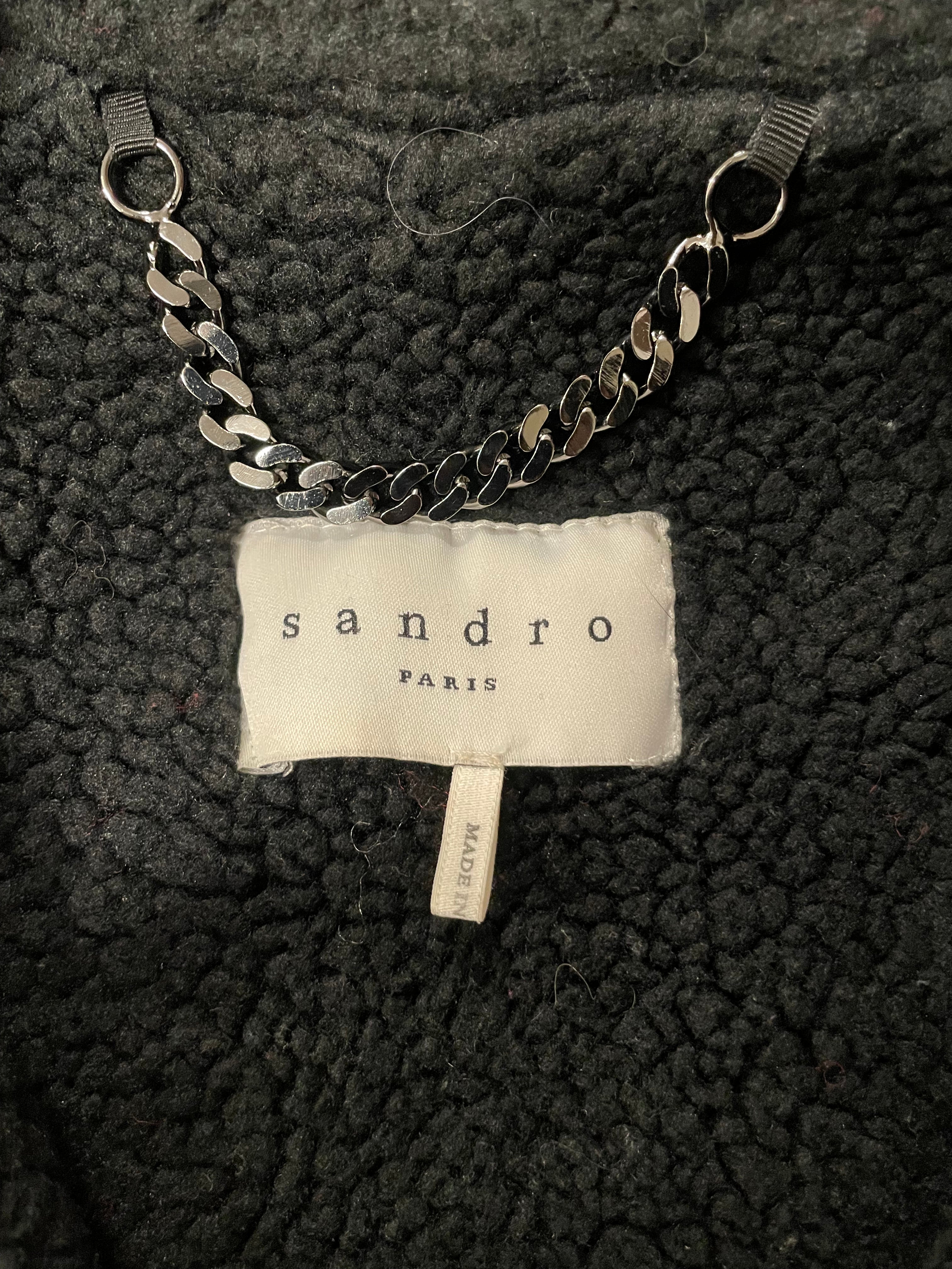 sandro/Riders Jkt (S)/L/Polyester/GRY/sherpa inner lining view 3