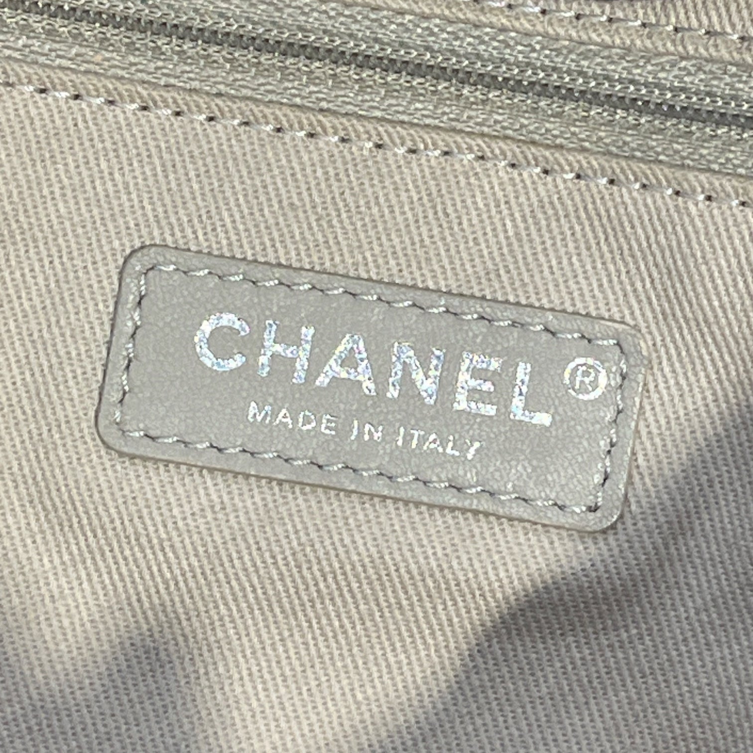 CHANEL/Tote Bag/Stripe/GRY/striped deauville tote view 5